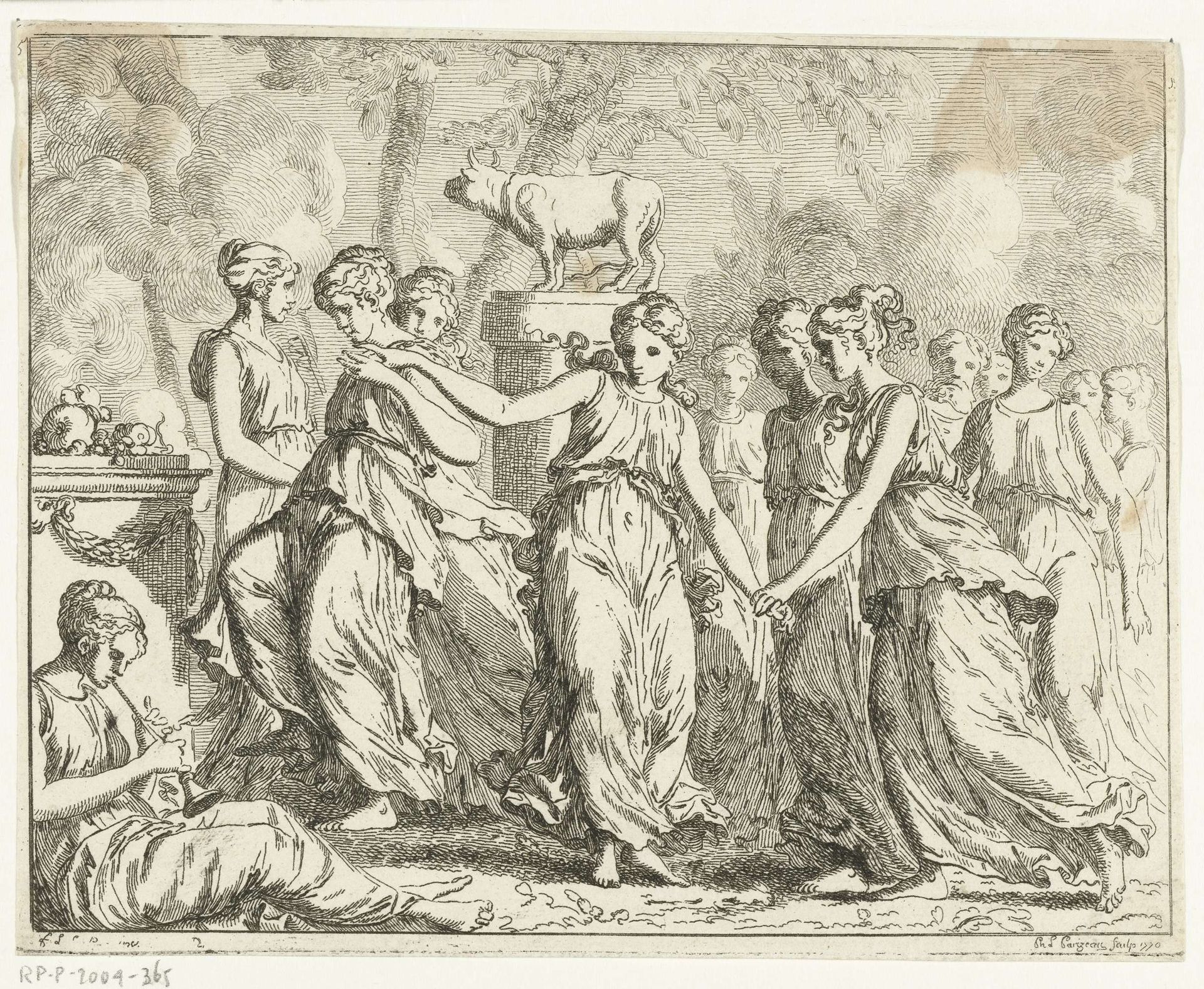 Dans rond een beeld by Philippe Louis Parizeau