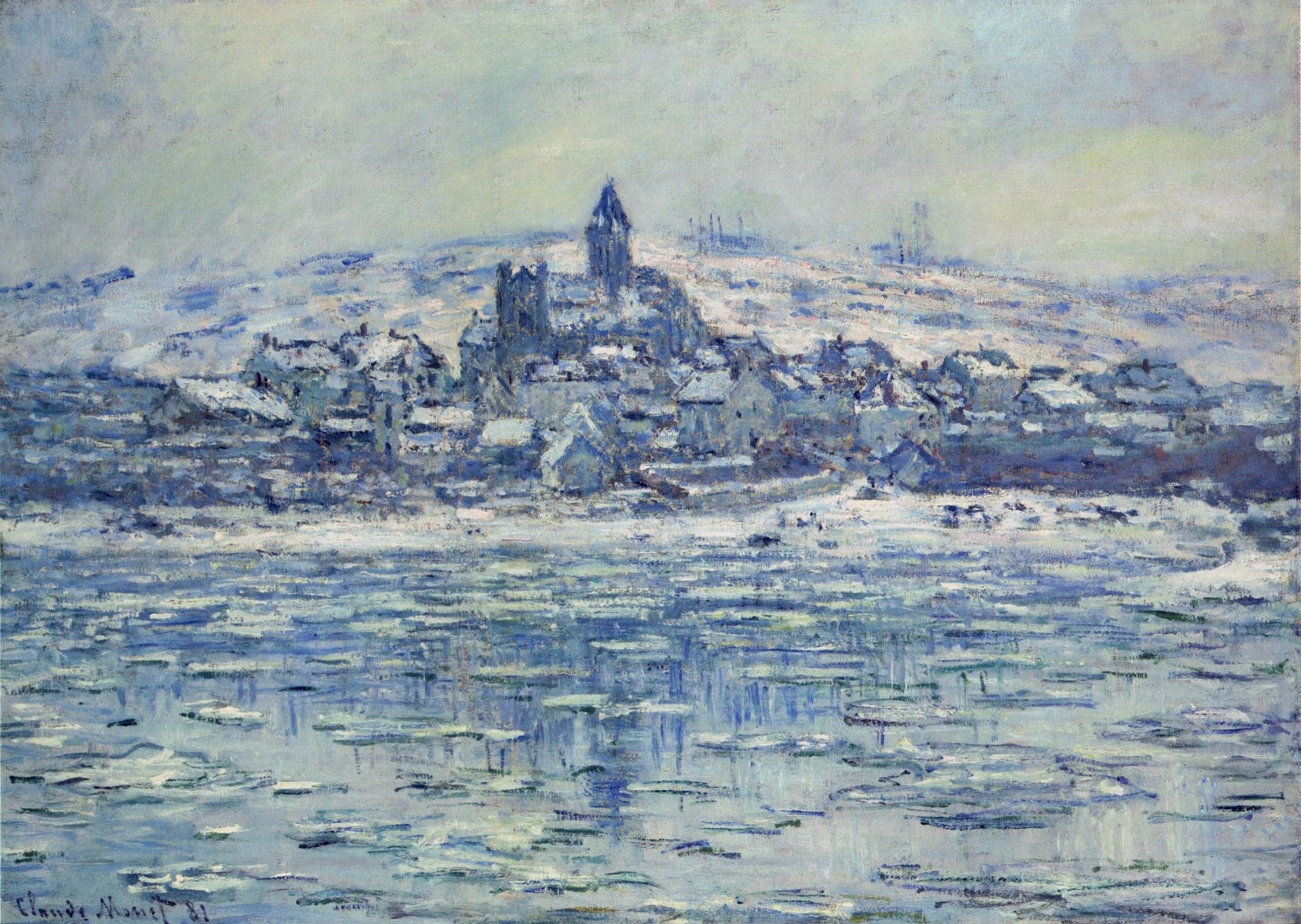 Vetheuil, Ice Floes by Claude Monet