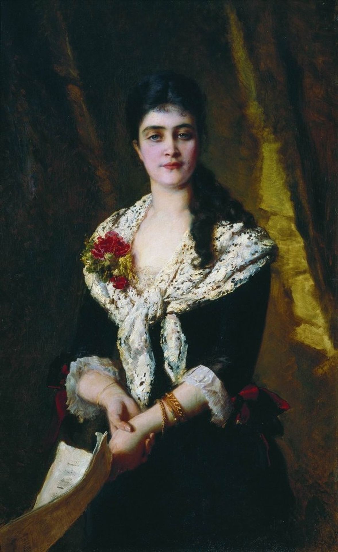 Portrait of Russian opera singer Sandra Panaeva by Konstantin Egorovich Makovsky