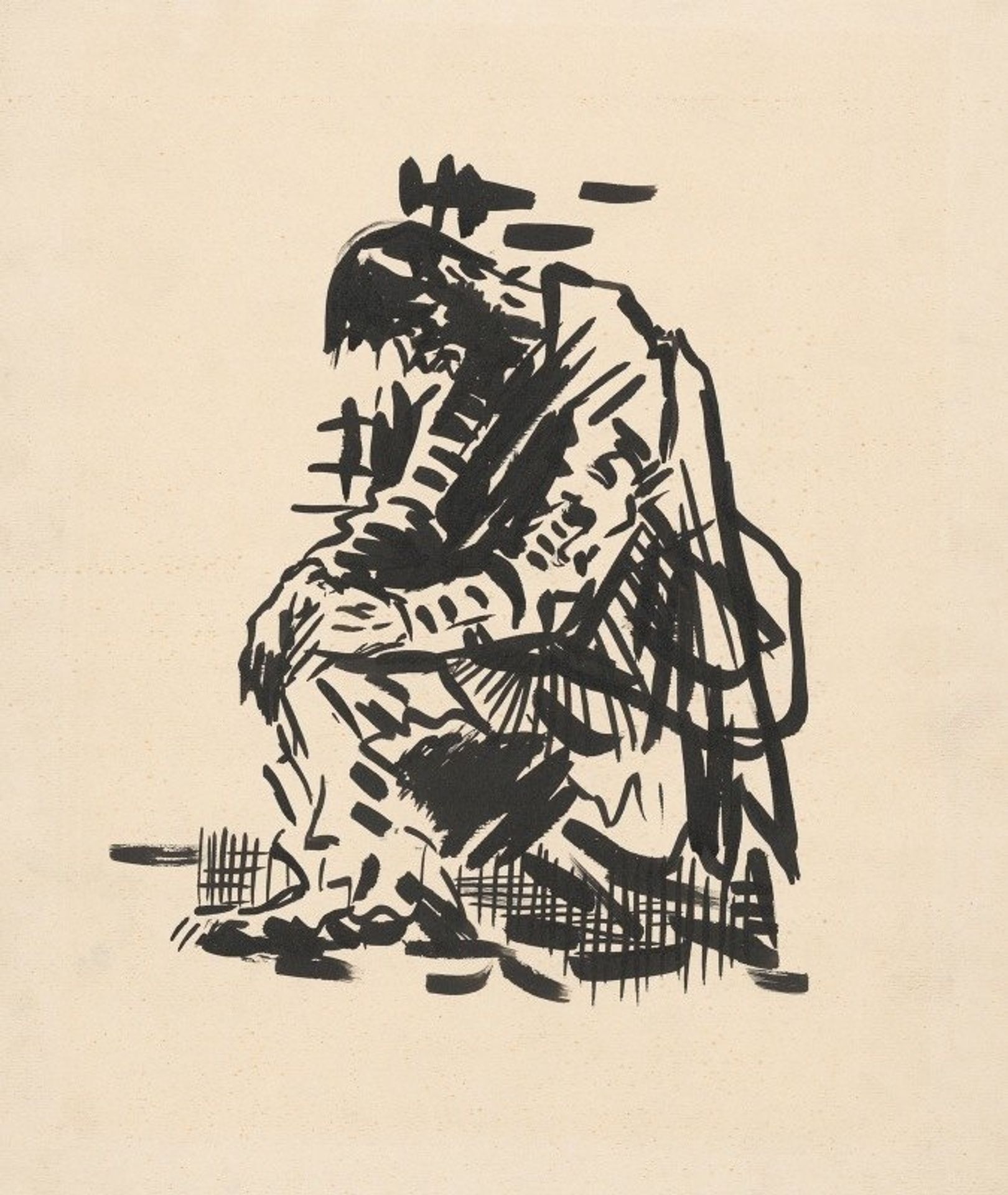 Seated Man by Arnold Peter Weisz-Kubínčan