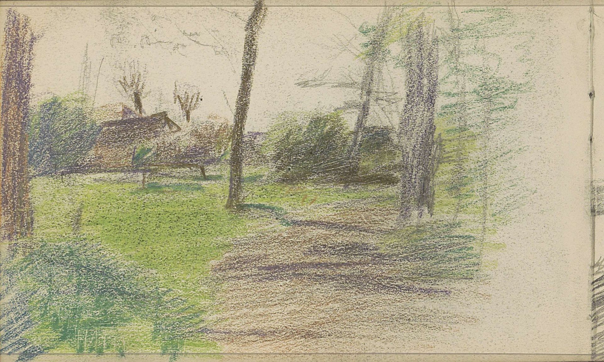 Gezicht op een pad by Johan Antonie de Jonge