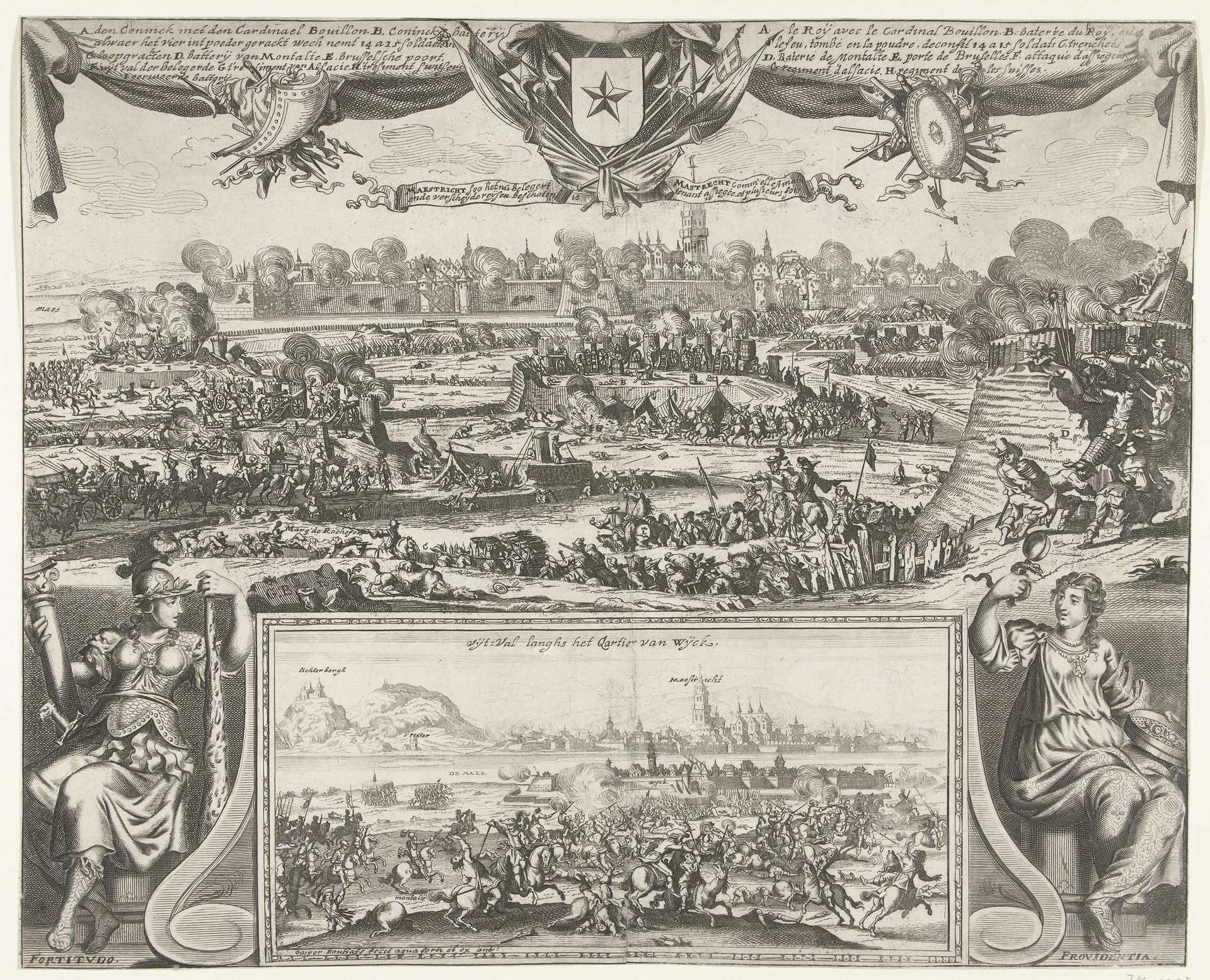 Beleg van Maastricht door Lodewijk XIV, 1673 by Gaspar Bouttats