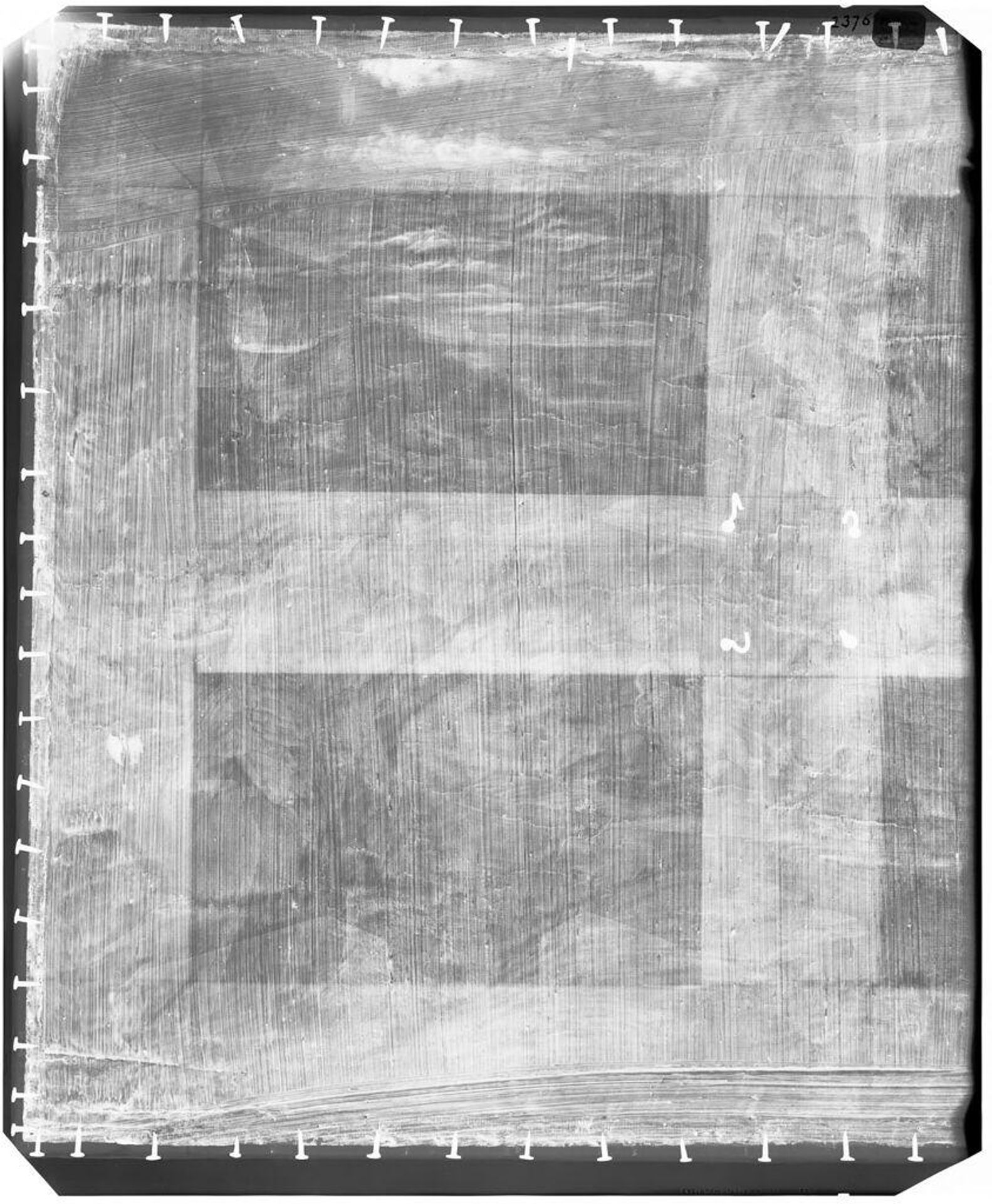 X-radiograph(s) of "Adoration of the Sheperds" by Artist of original: Andrea Mantegna
