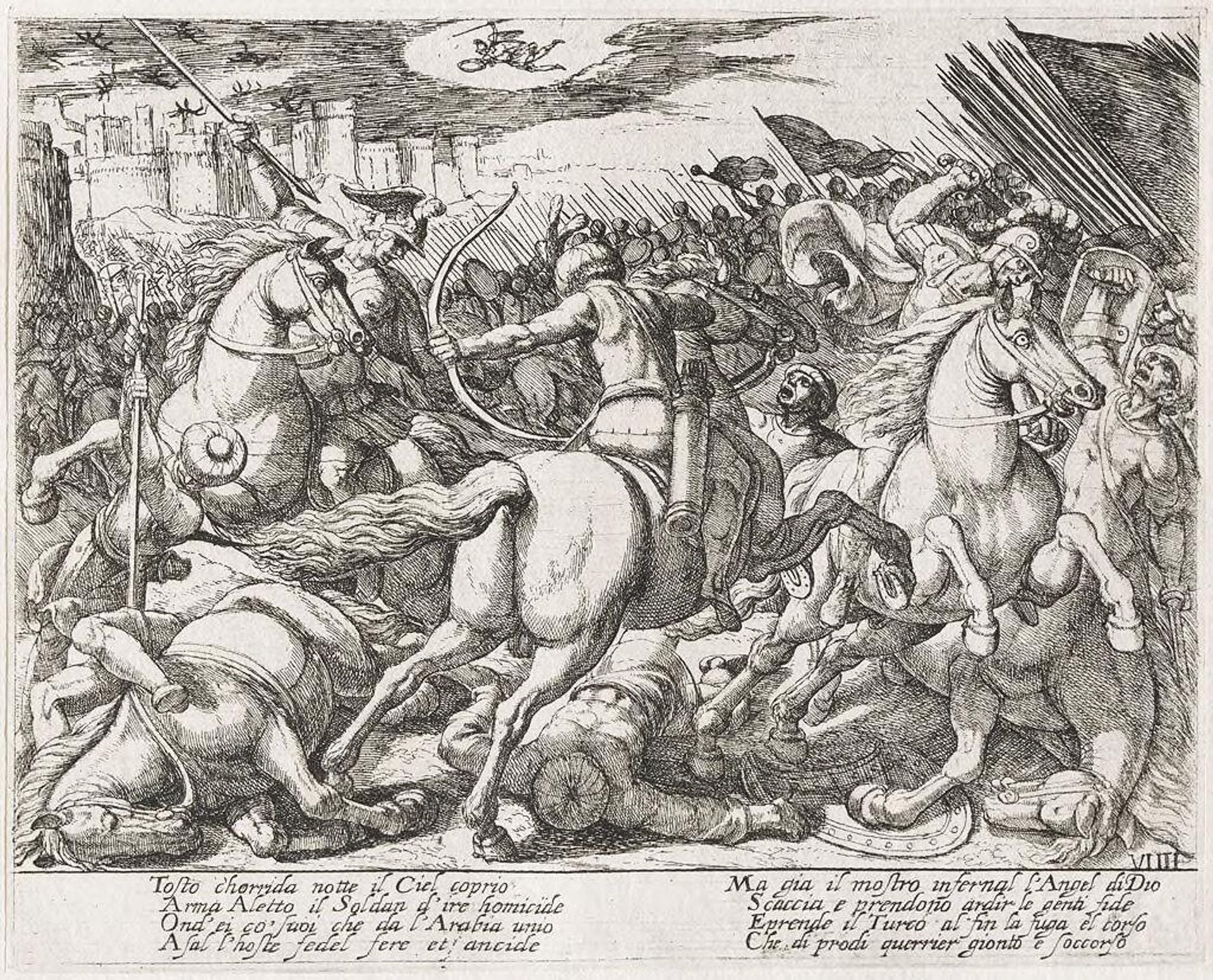 Illustration for Canto IX by Antonio Tempesta