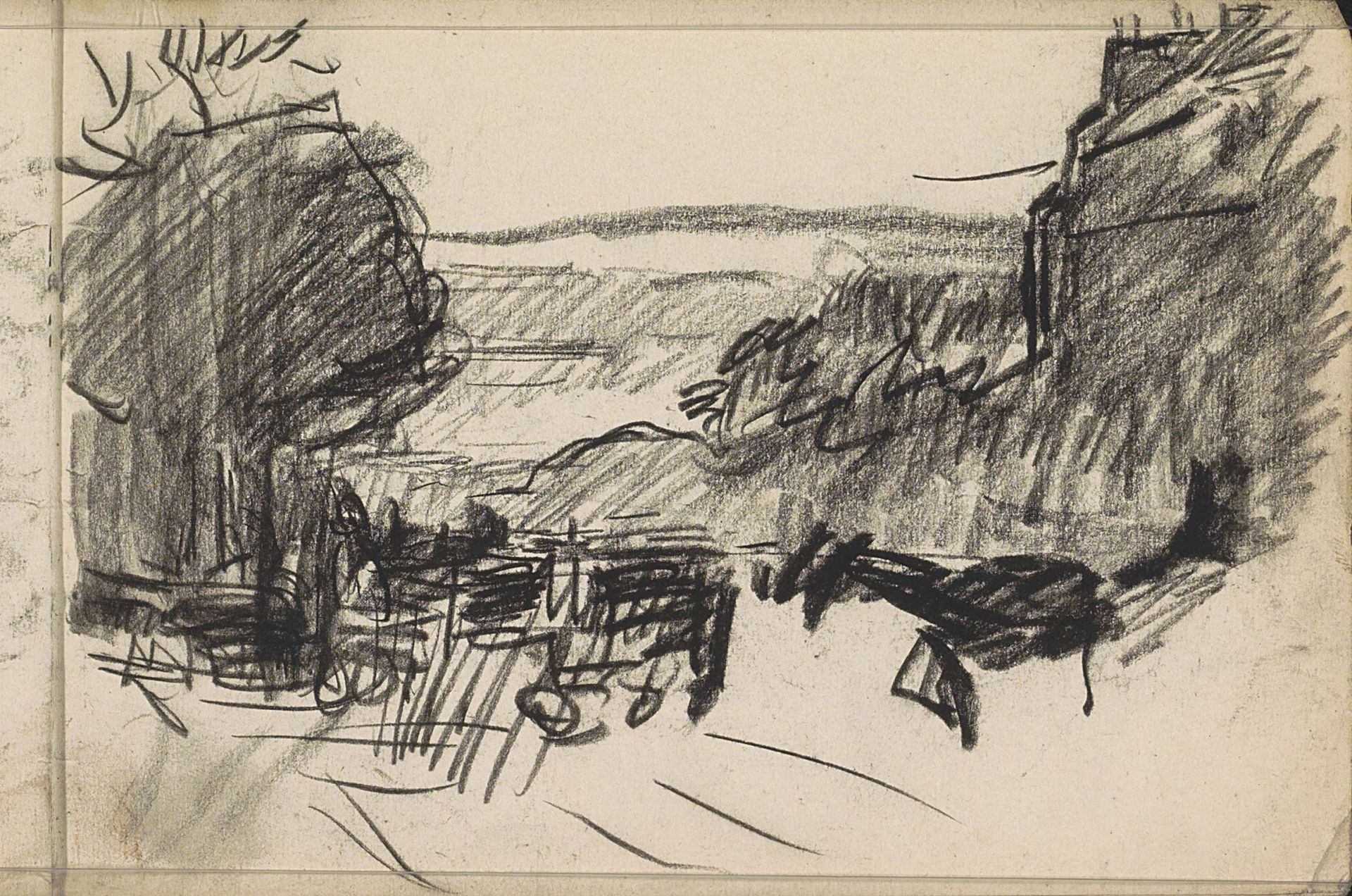 Rijtuigen op straat by Isaac Israels