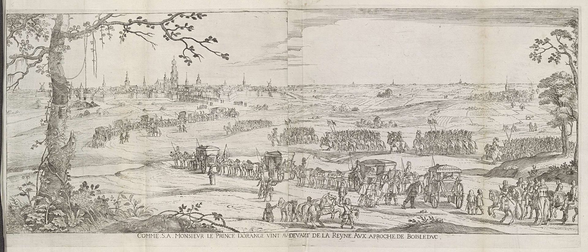 Frederik Hendrik komt Maria de Médici tegemoet, buiten 's-Hertogenbosch, 1638 by Anonymous