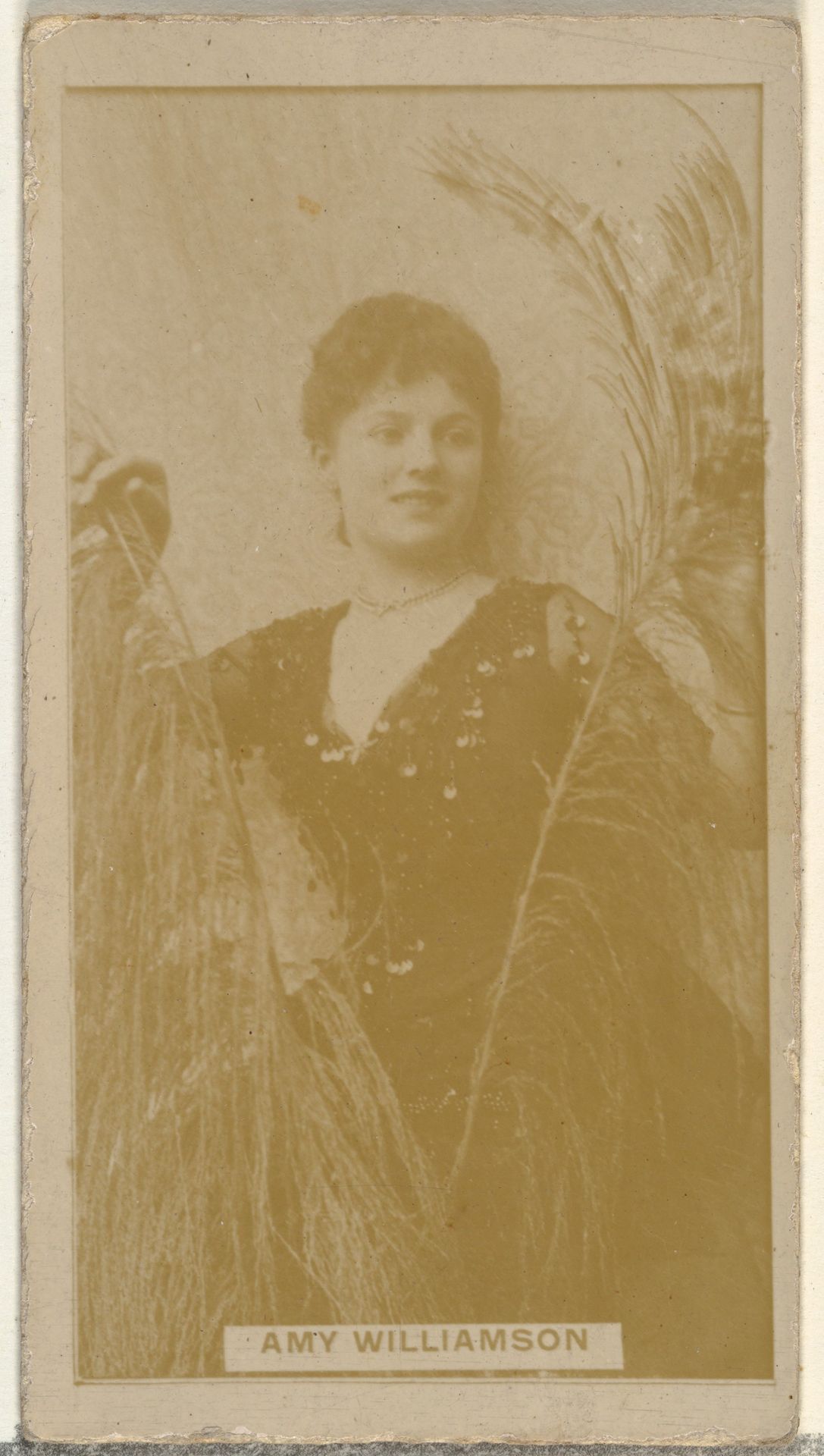 Amy Williamson, from the Actors and Actresses series (N145-8) issued by Duke Sons & Co. to promote Duke Cigarettes by W. Duke, Sons & Co.