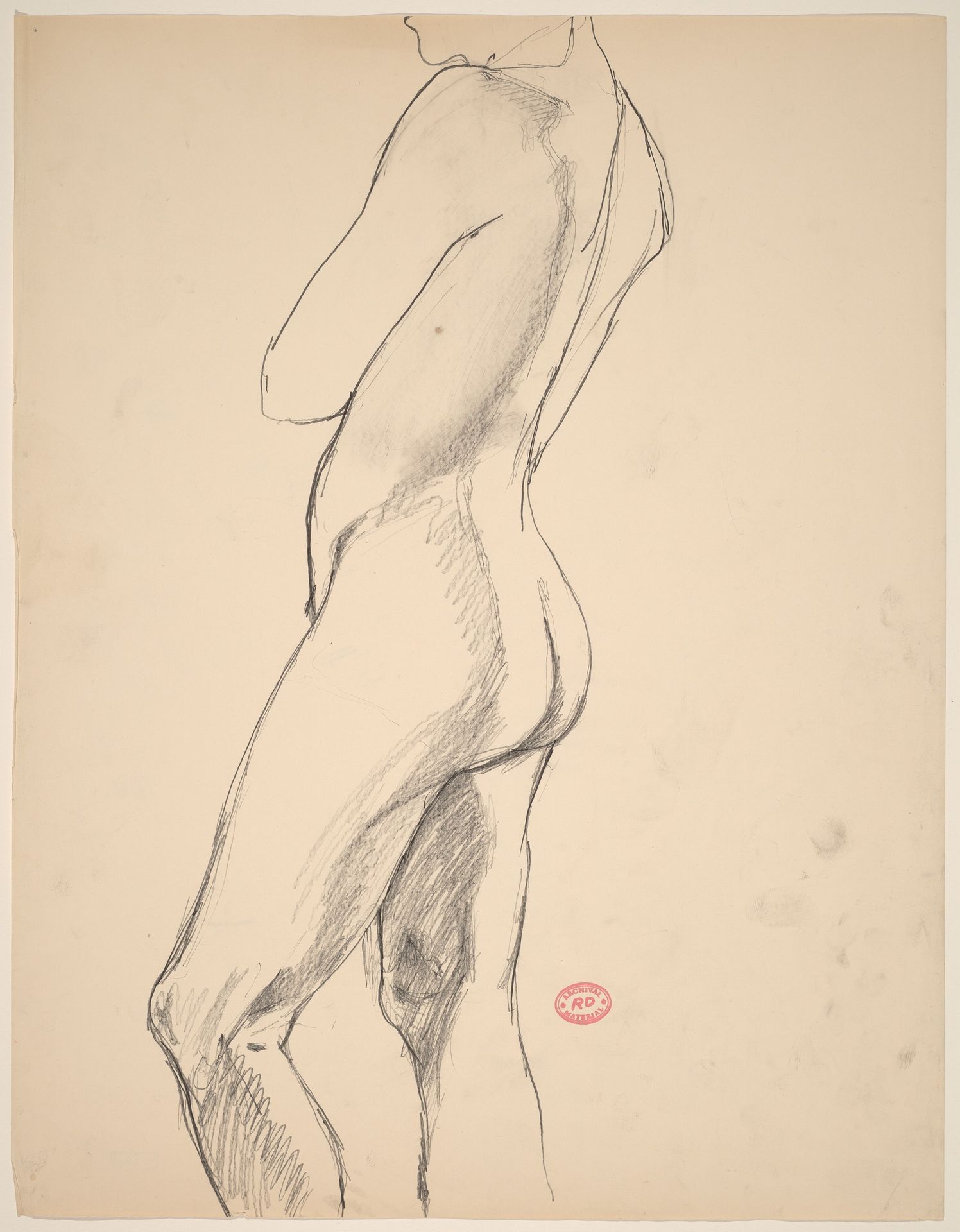 Untitled [side view of a standing nude] by Richard Diebenkorn