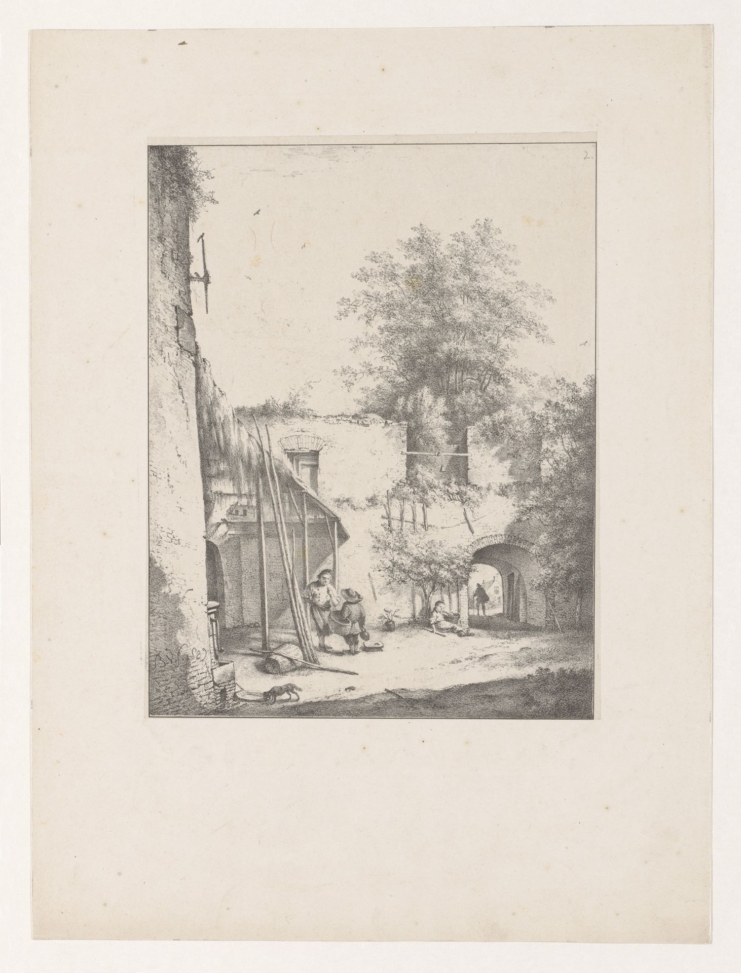 Binnenplaats van een oud kasteel by Bruno van Straaten