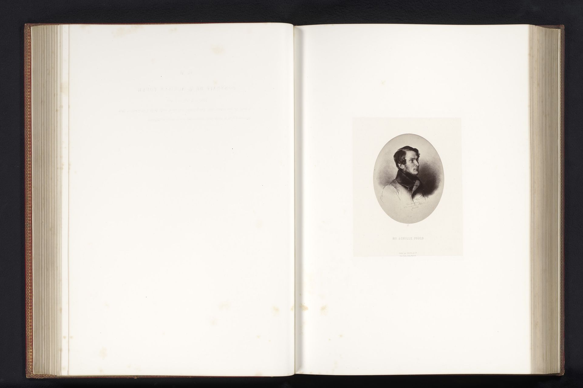 Fotoreproductie van een getekend portret van Achille Fould door Paul Delaroche by Robert Jefferson Bingham