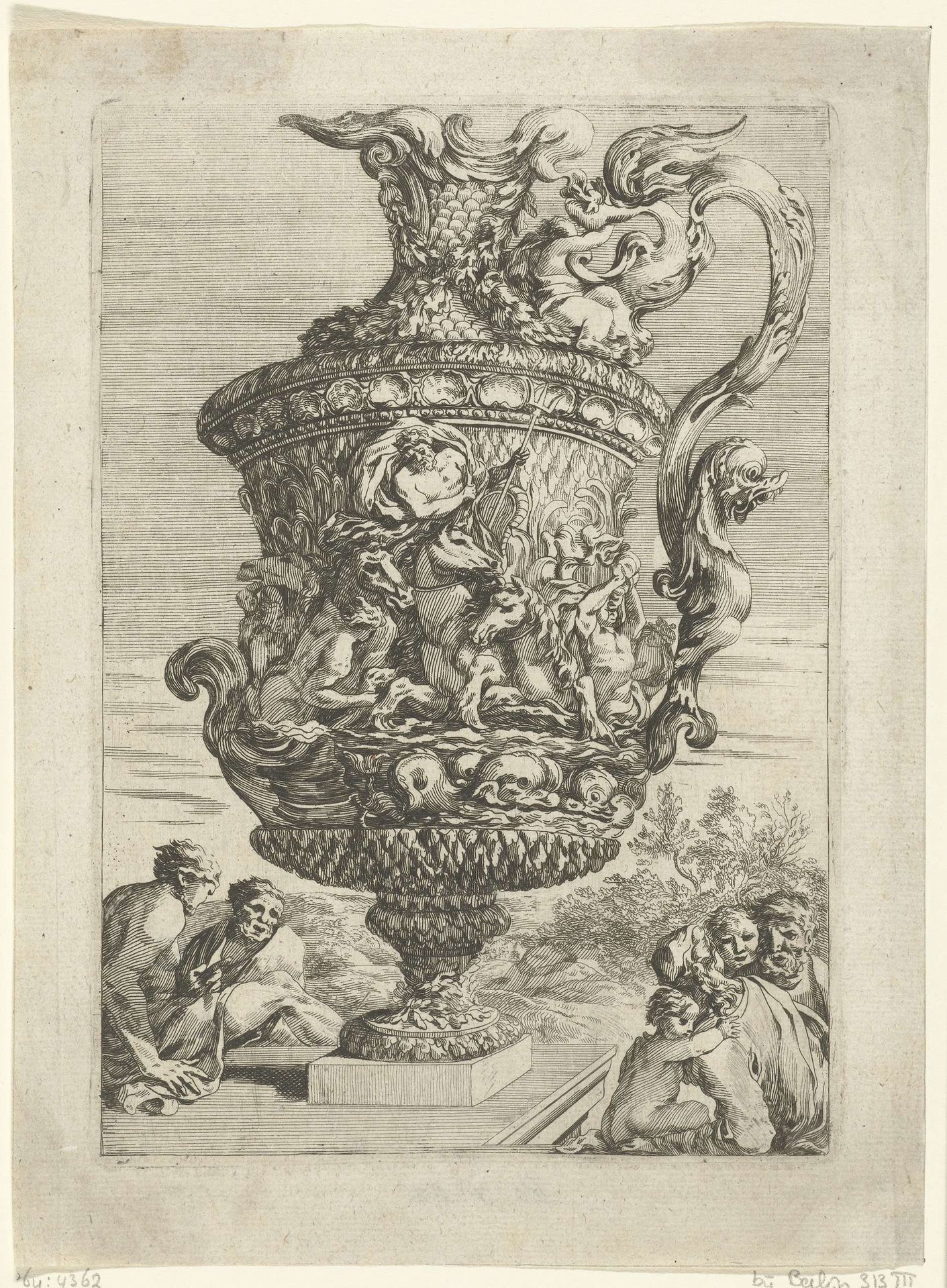 Schenkkan met Neptunus by Anonymous