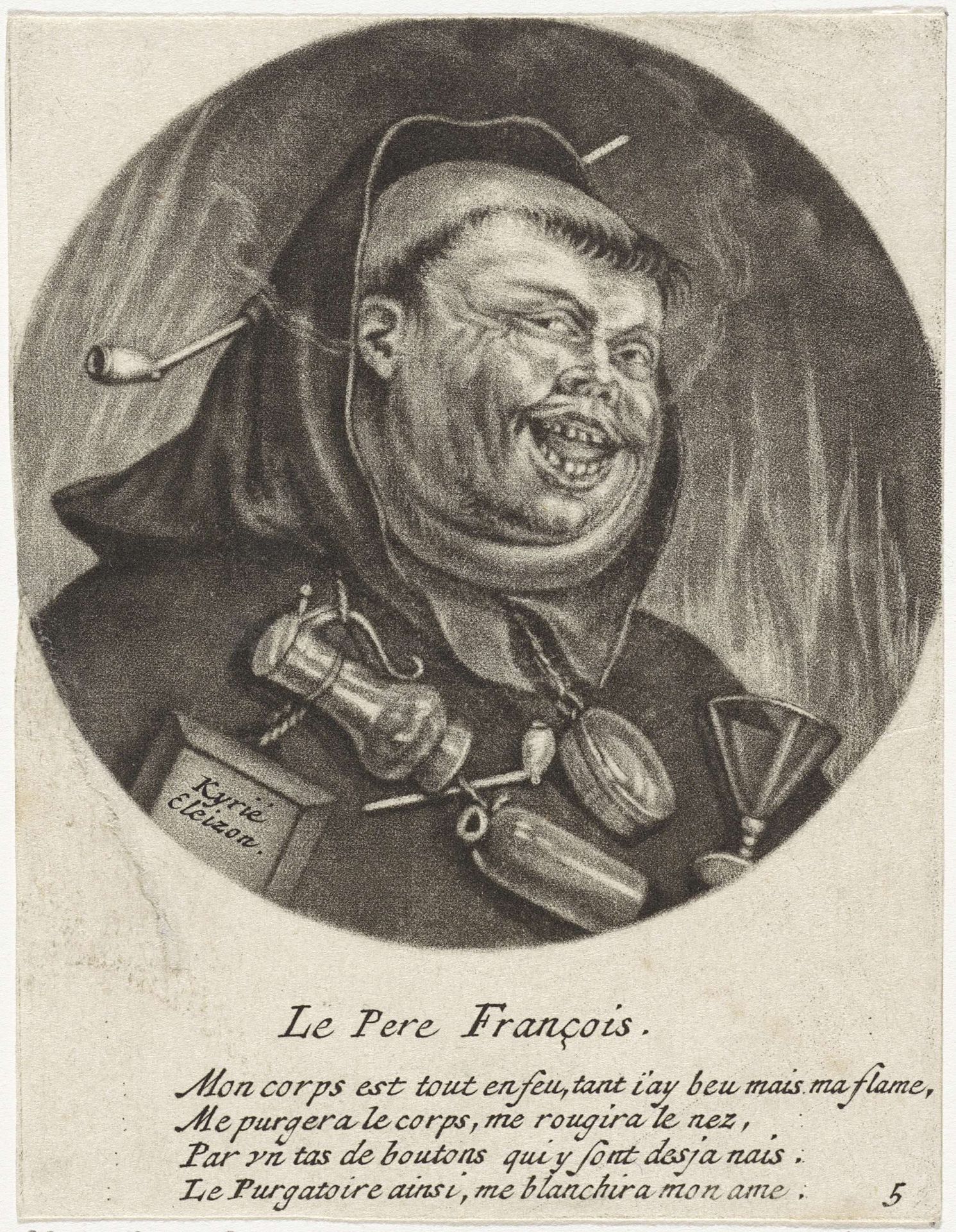 Rokende franciscaan by Jacob Gole