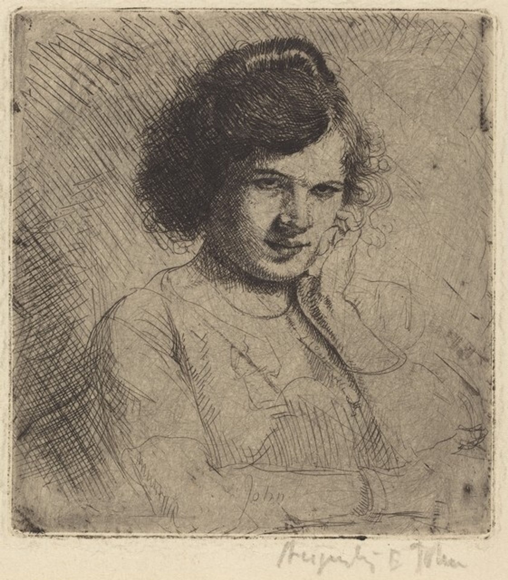 Young Woman Musing by Augustus John