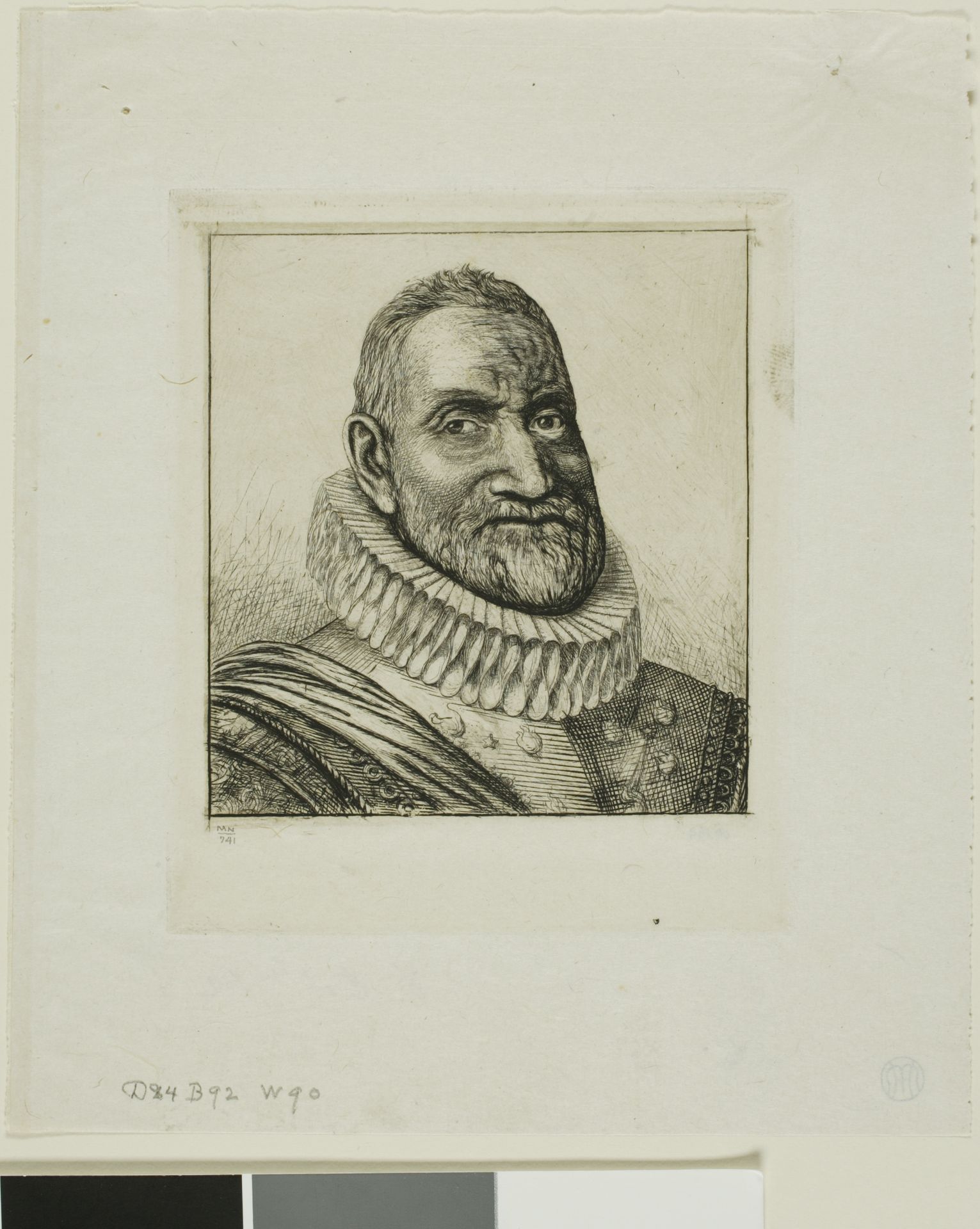Portrait of Th. Agrippa d'Aubigné by Charles Meryon