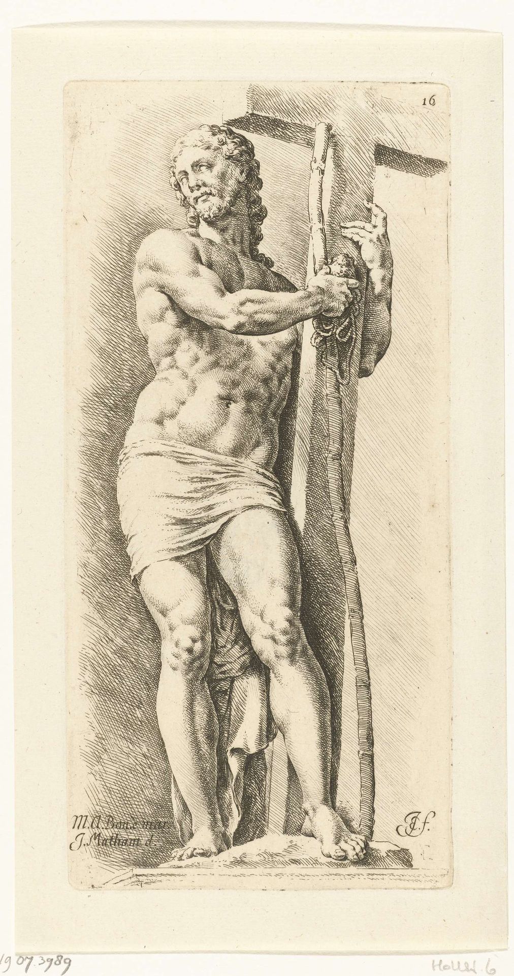 Christus met kruis en andere passiewerktuigen by Jan de Bisschop