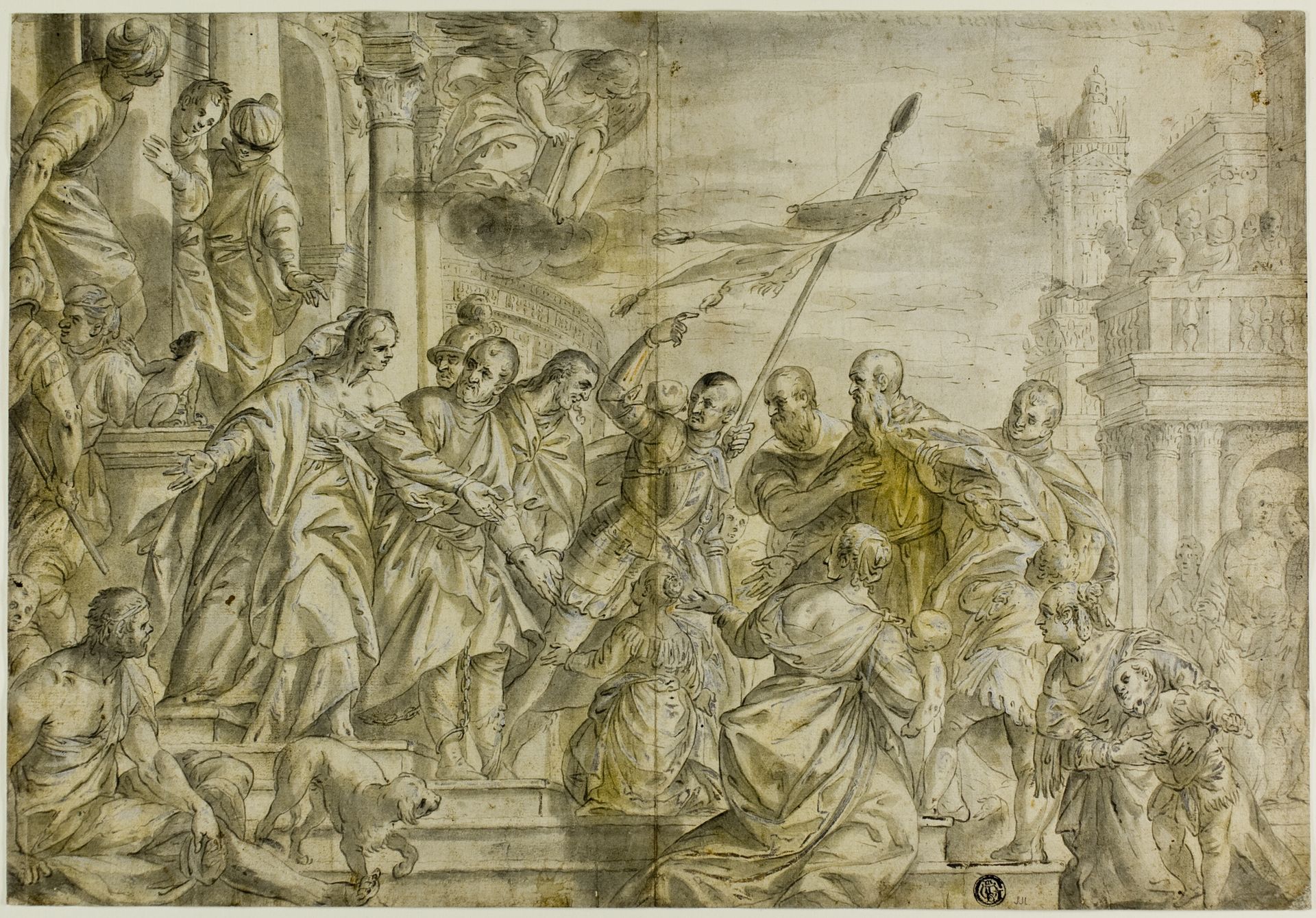 Saints Mark and Marcellian Led to Their Execution, while Comforted by Saint Sebastian by Paolo Veronese