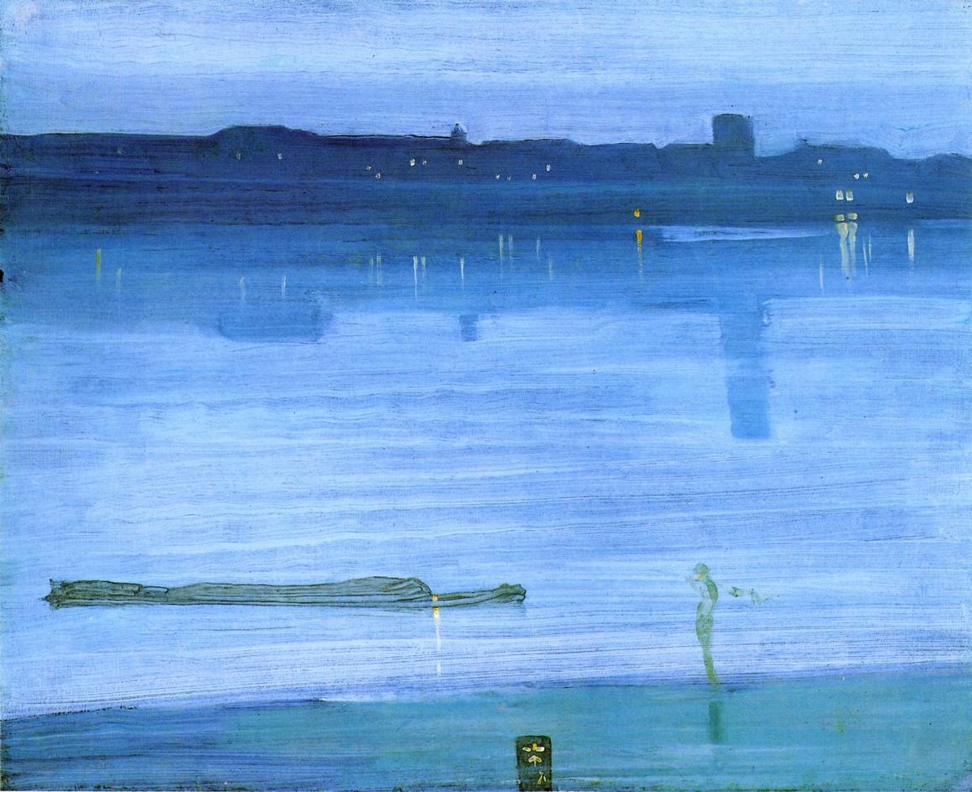 Nocturne, Blue and Silver: Chelsea by James Abbott McNeill Whistler