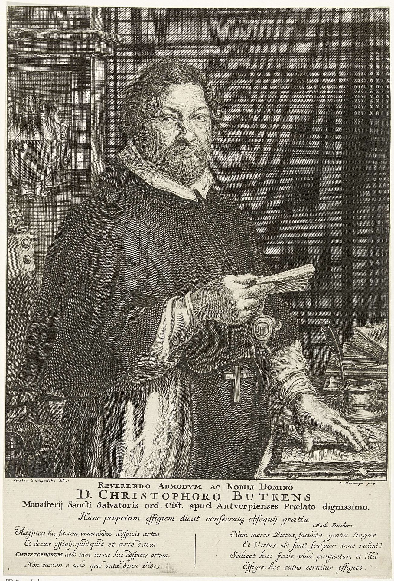 Portret van Christophorus Butkens by Jacobus Harrewijn