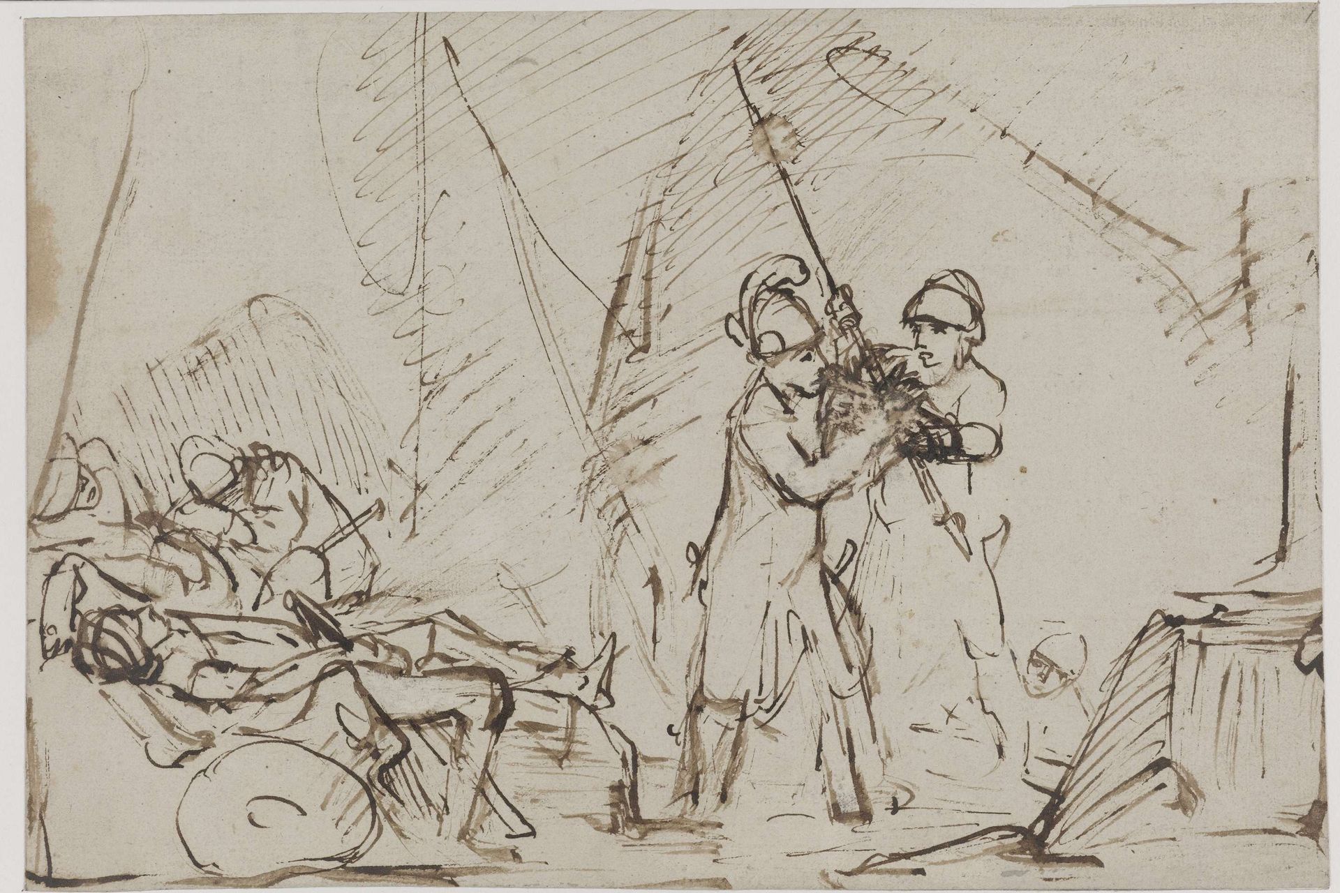 David Preventing Abishai from Killing Saul by Willem Drost