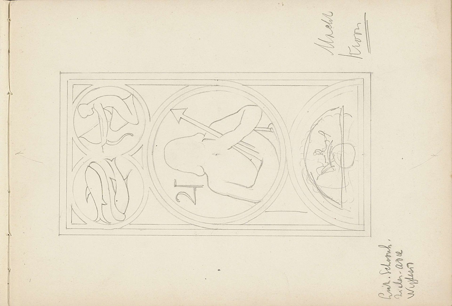 Jupiter in een medaillon by Antoon Derkinderen