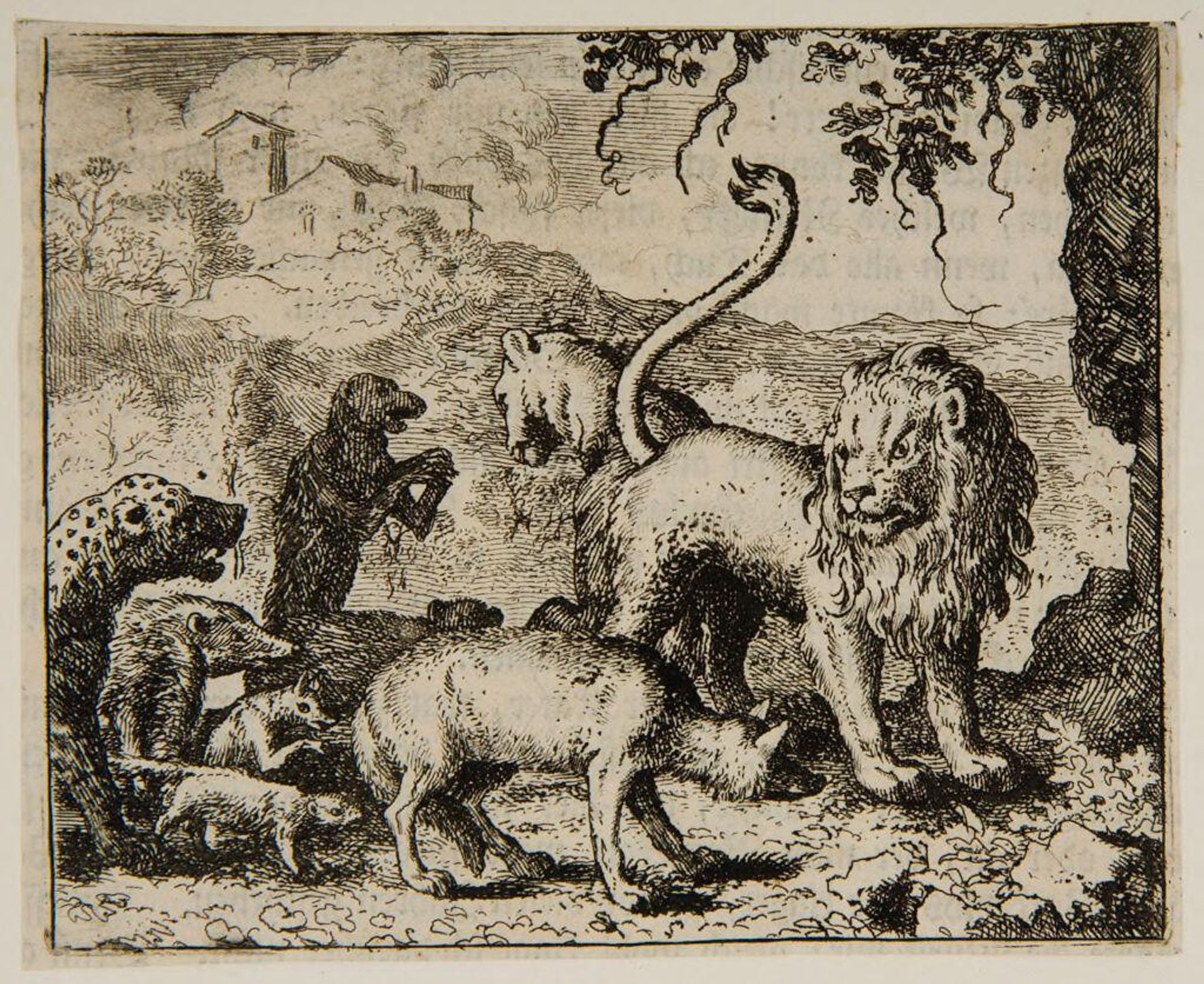 Reynard talks to the Lions and cheetahs by Allart van Everdingen