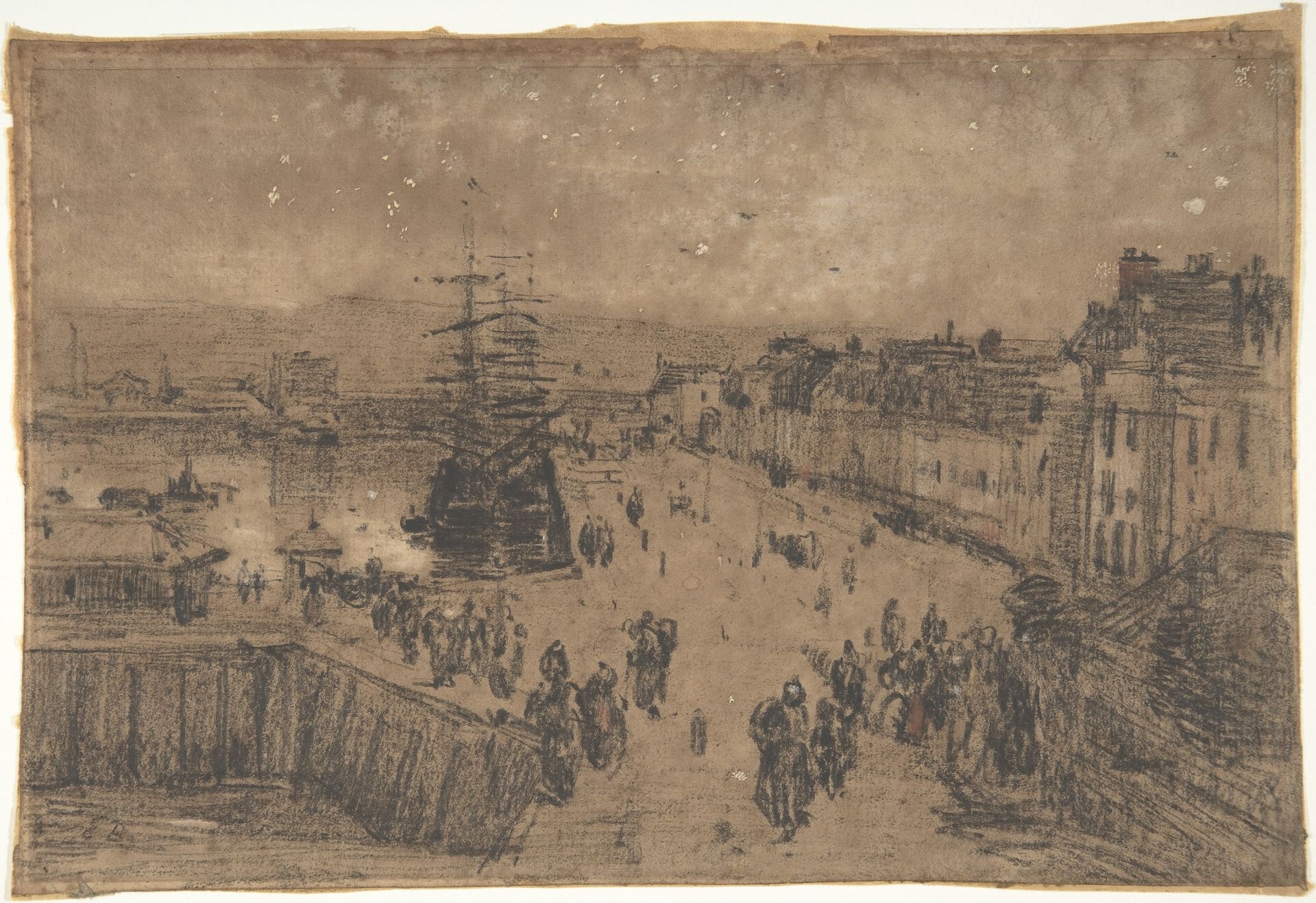 The Port, Trouville by Eugène Boudin