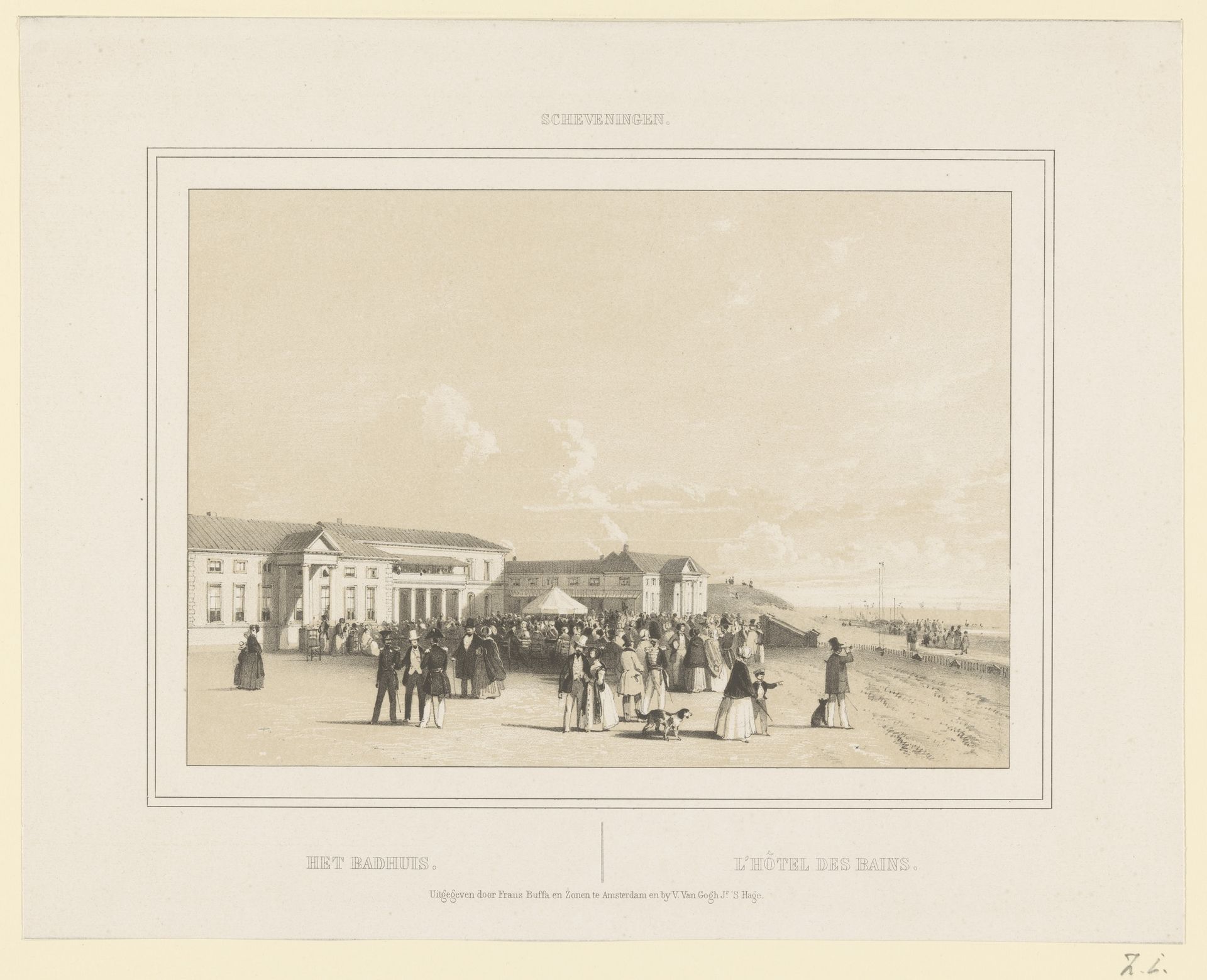 Gezicht op het Badhuis in Scheveningen by Anonymous