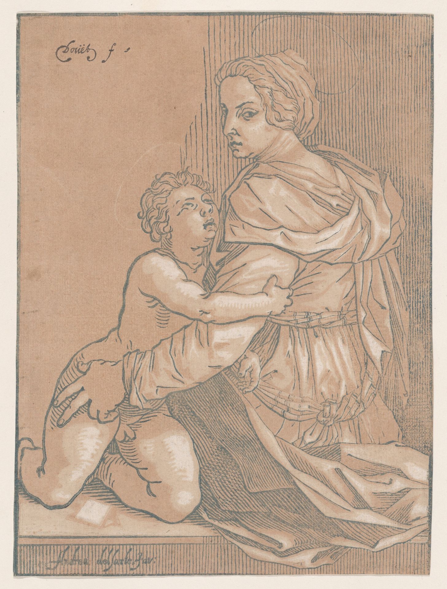 Virgin and child by Edmond Douet