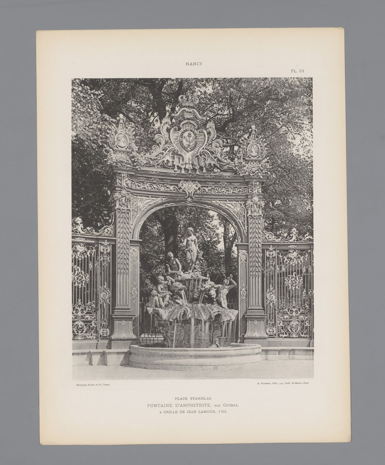 Fontein van Amphitrite op Place Stanislas te Nancy by Anonymous