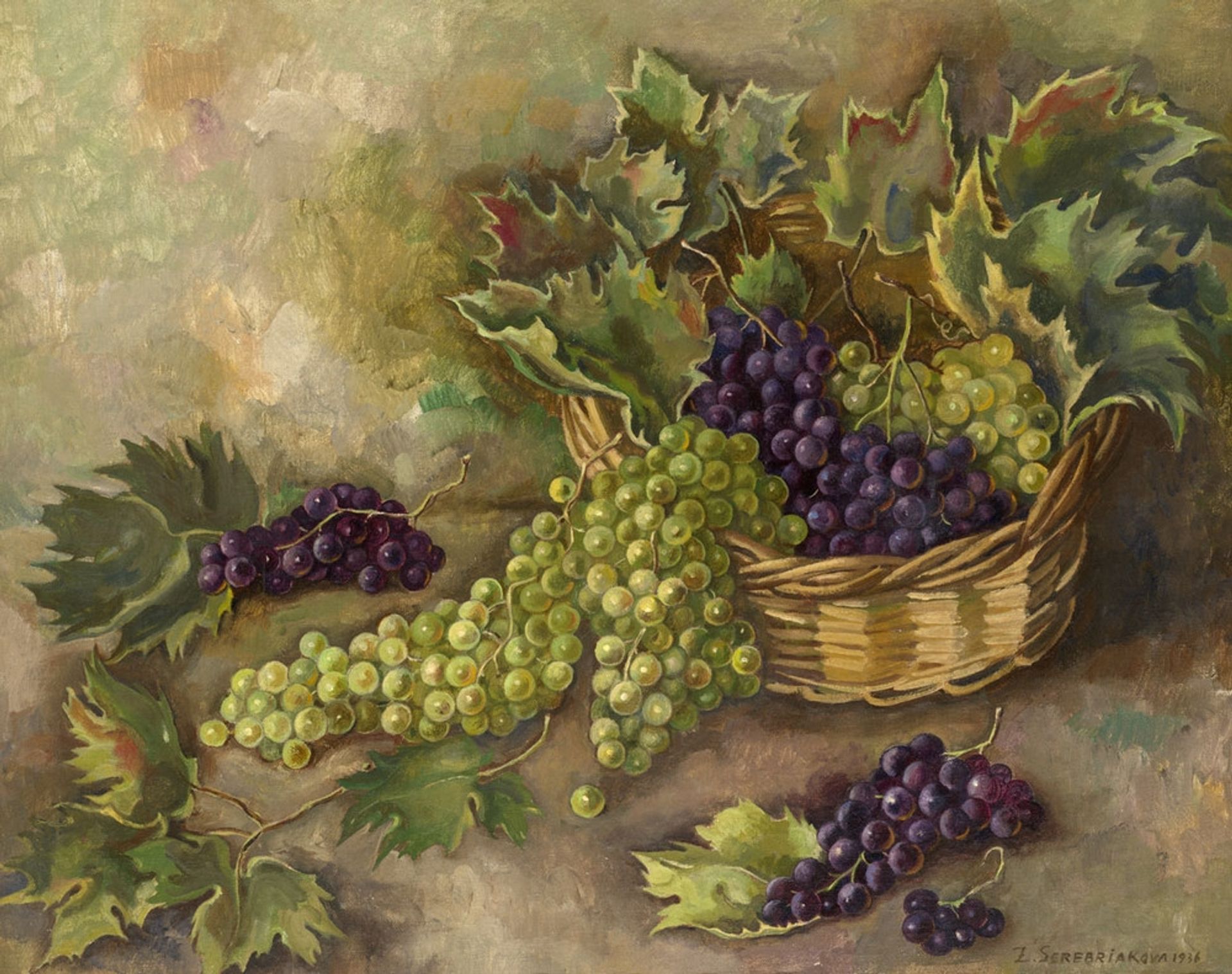 Still Life with Grapes by Zinaida Serebriakova