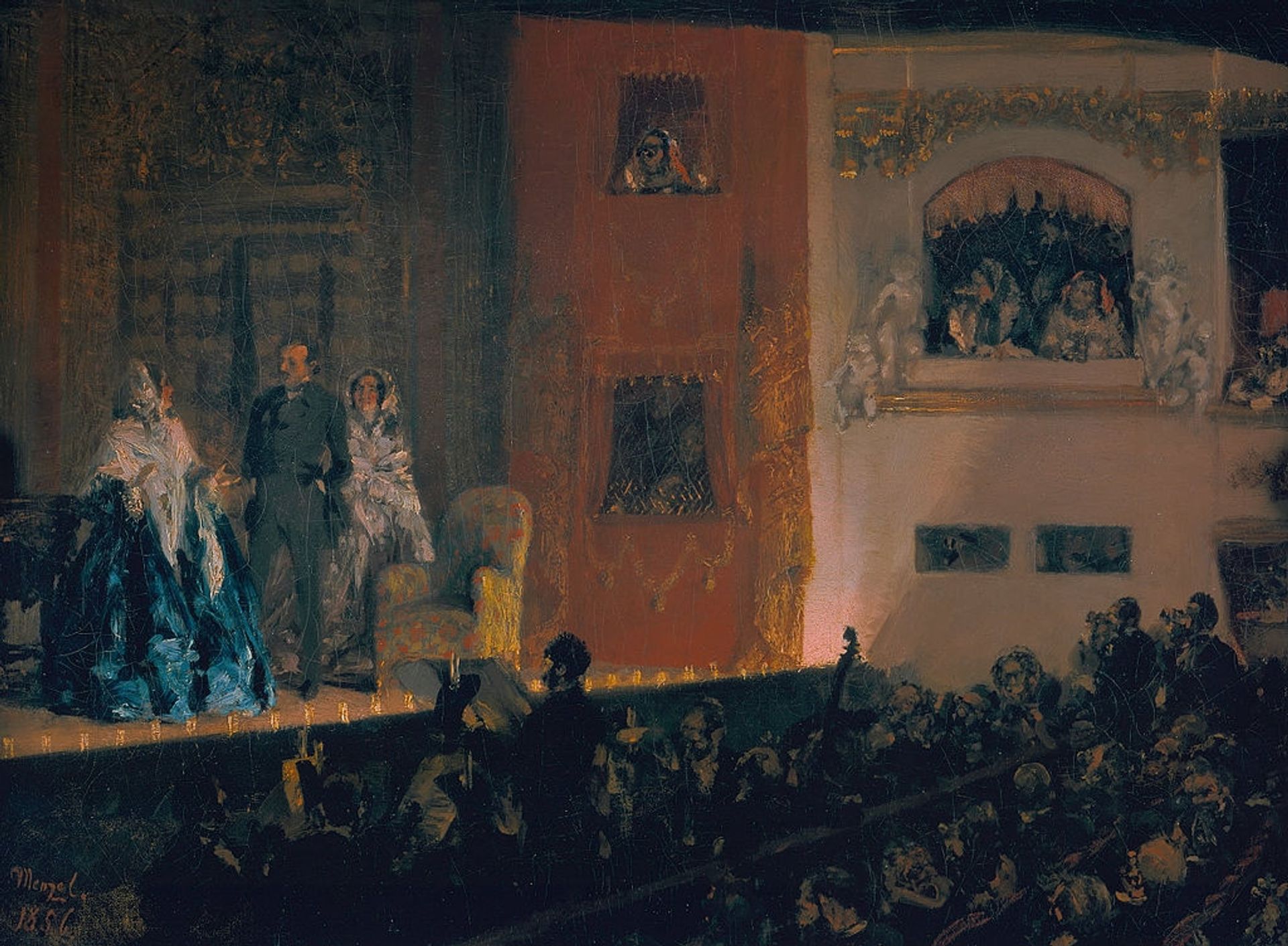Théâtre du Gymnase in Paris by Adolph Menzel
