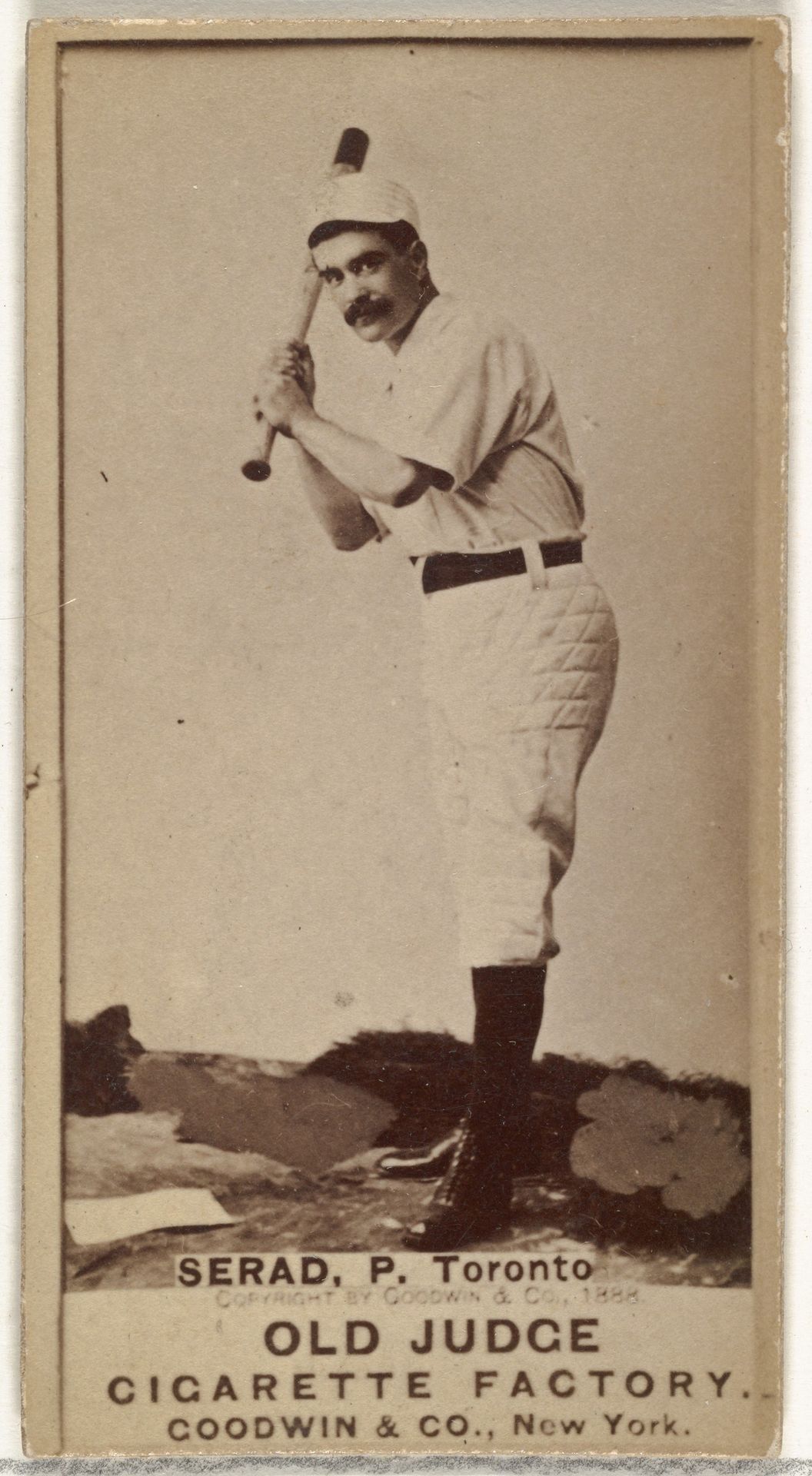 William I. "Billy" Serad, Pitcher, Toronto Canucks, from the Old Judge series (N172) for Old Judge Cigarettes by Goodwin & Company