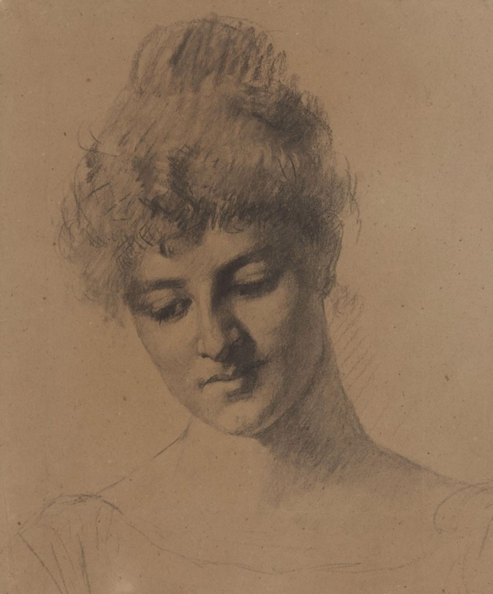 Fortunati, een Italiaans model by Thérèse Schwartze