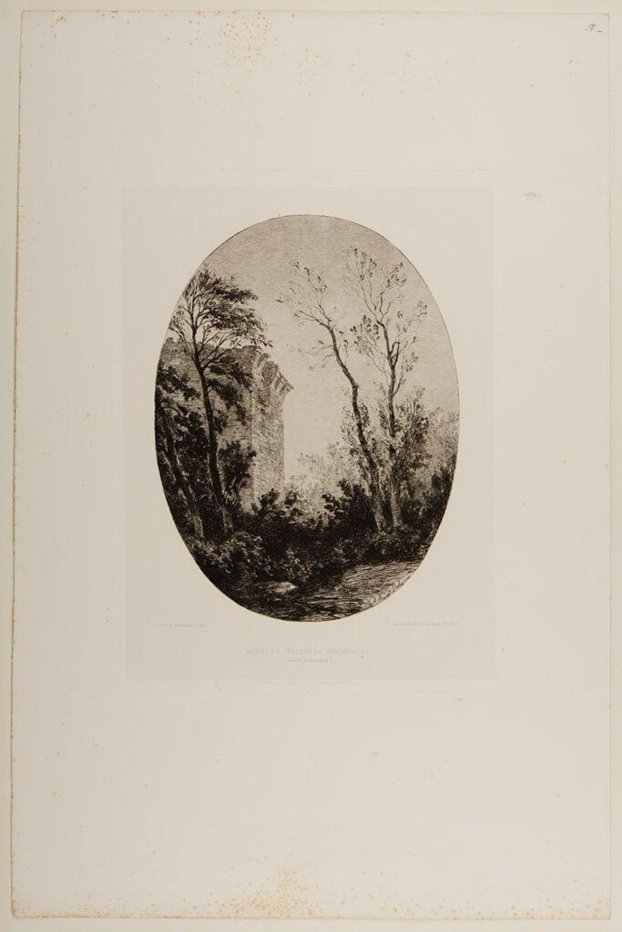 Ruins of the Chateau of Tancarville by Alfred Louis Brunet-Debaines