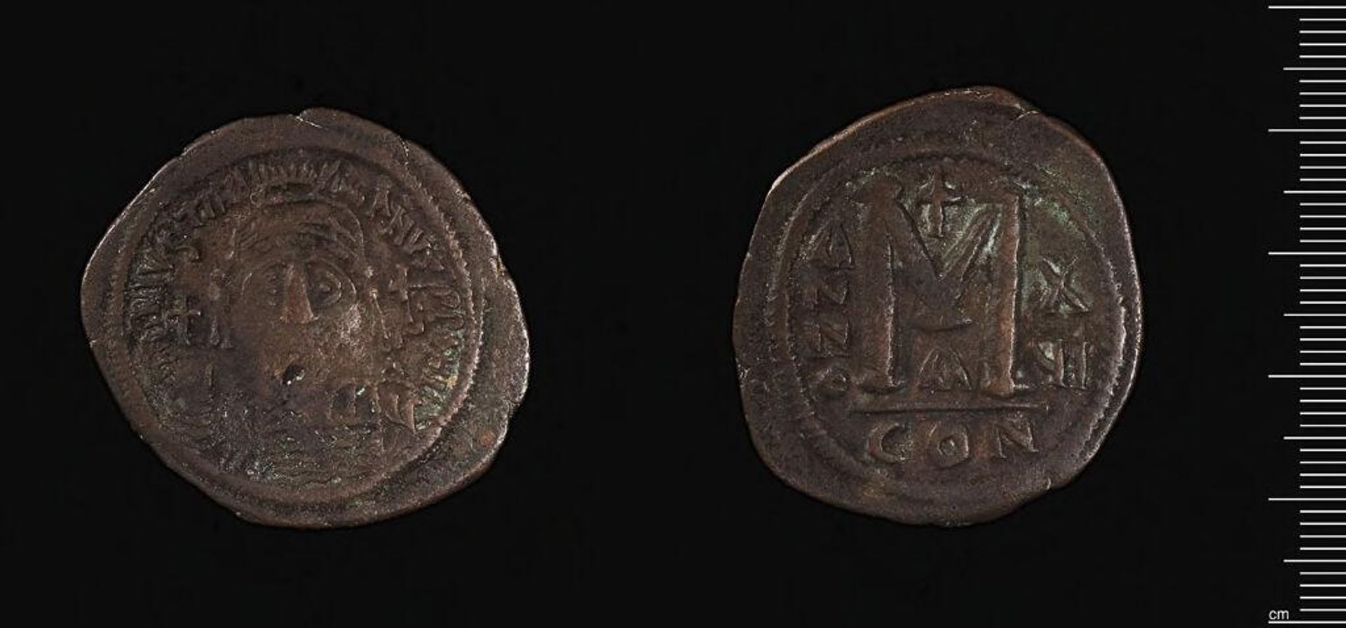 Coin of Justinian I by Justinian I