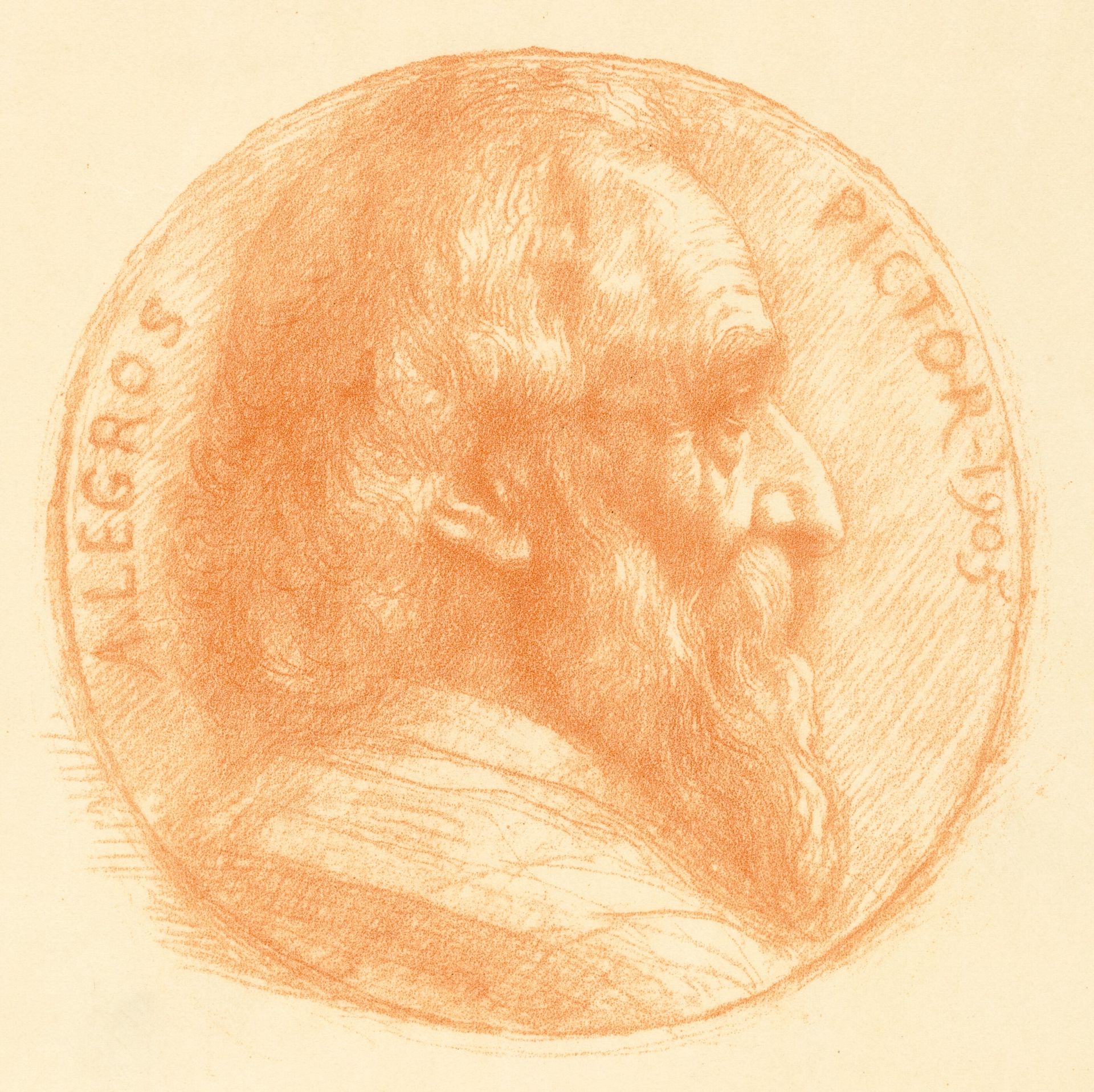 Self-Portrait, Medallion, No.2, 11th plate by Alphonse Legros