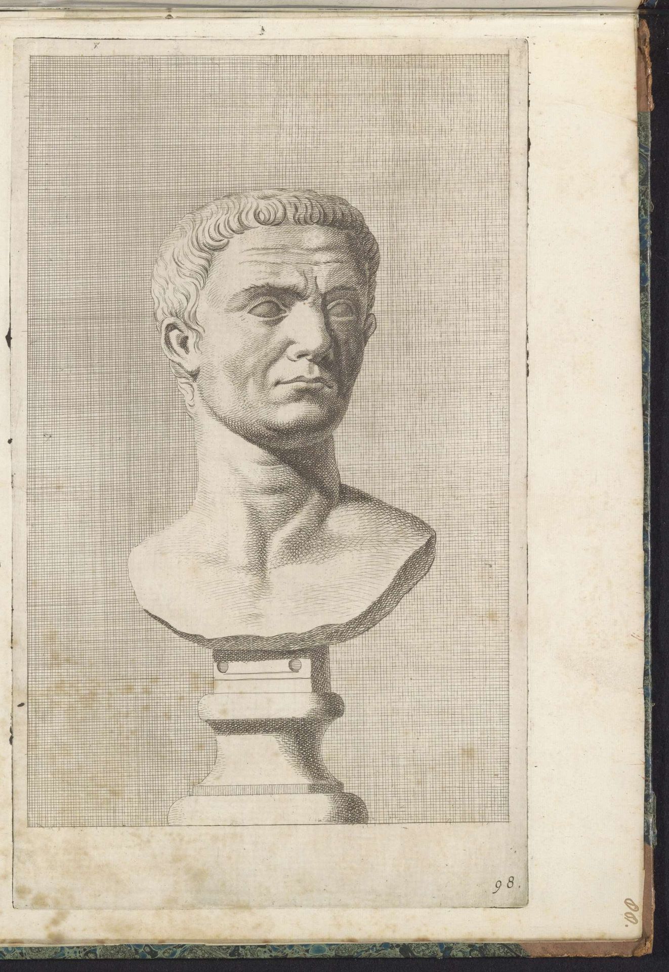 Buste van een jonge man, naar rechts by Hubert Quellinus