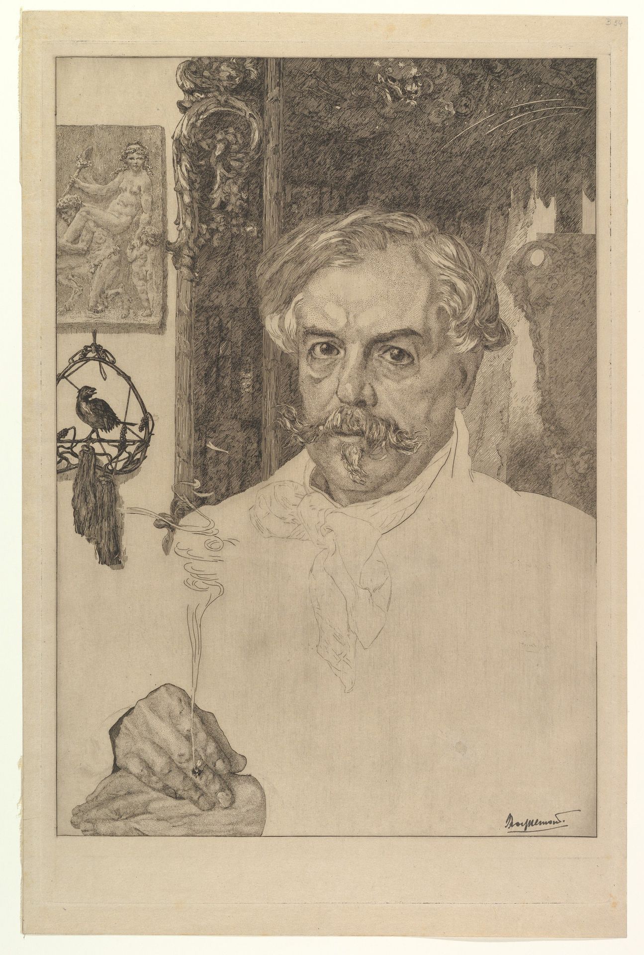 Portrait of Edmond de Goncourt by Félix Bracquemond