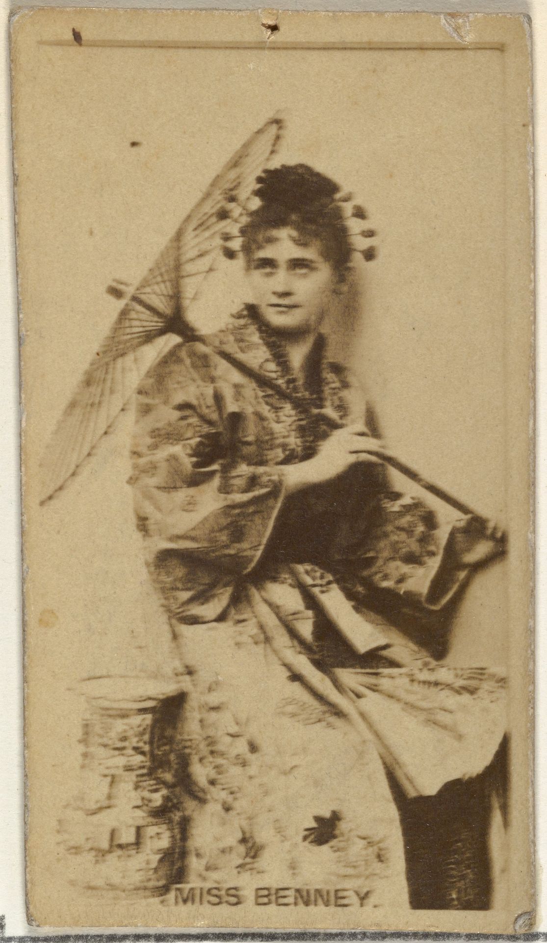 Miss Benney, from the Actors and Actresses series (N145-8) issued by Duke Sons & Co. to promote Duke Cigarettes by W. Duke, Sons & Co.