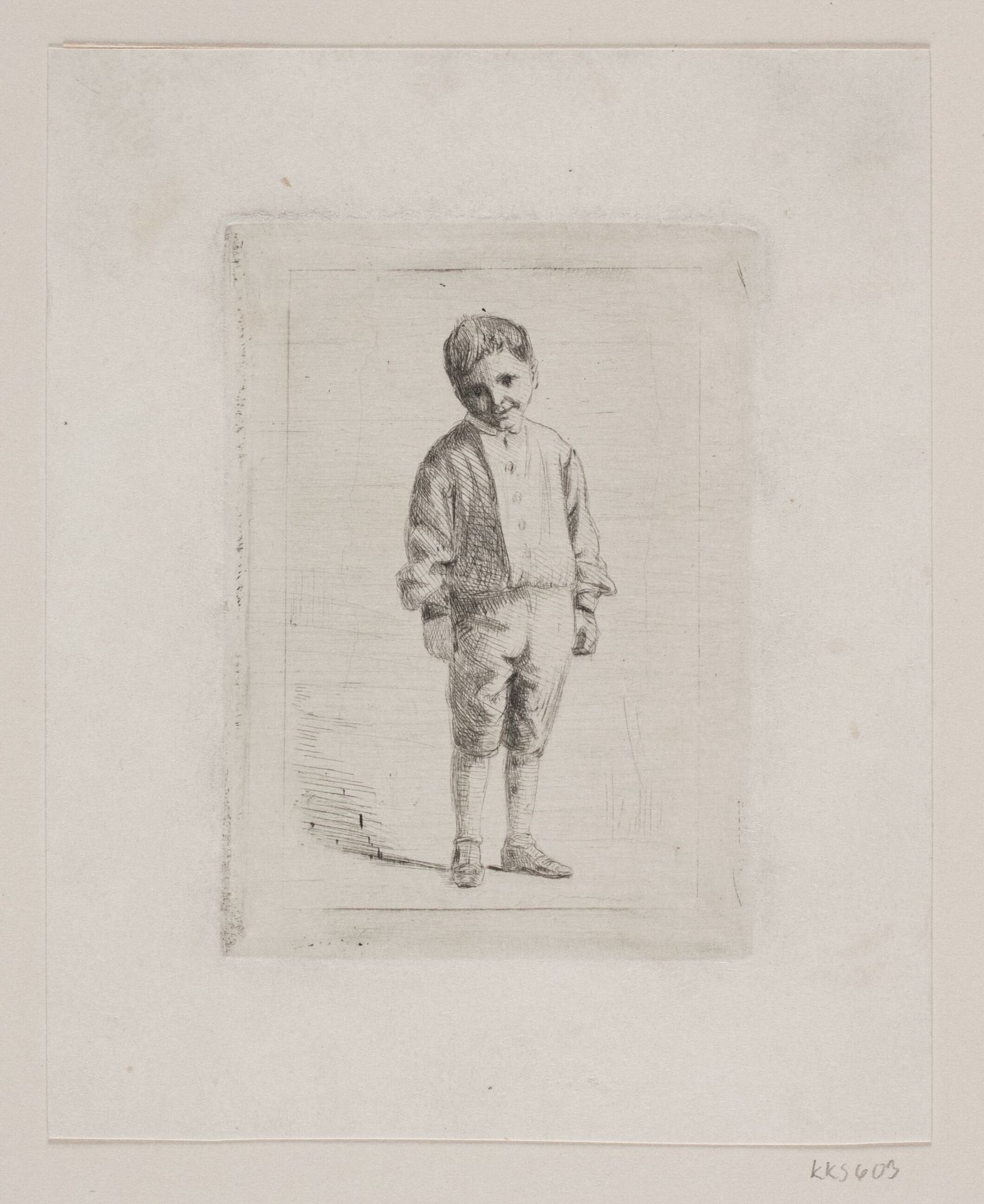 En stående dreng by Carl Bloch