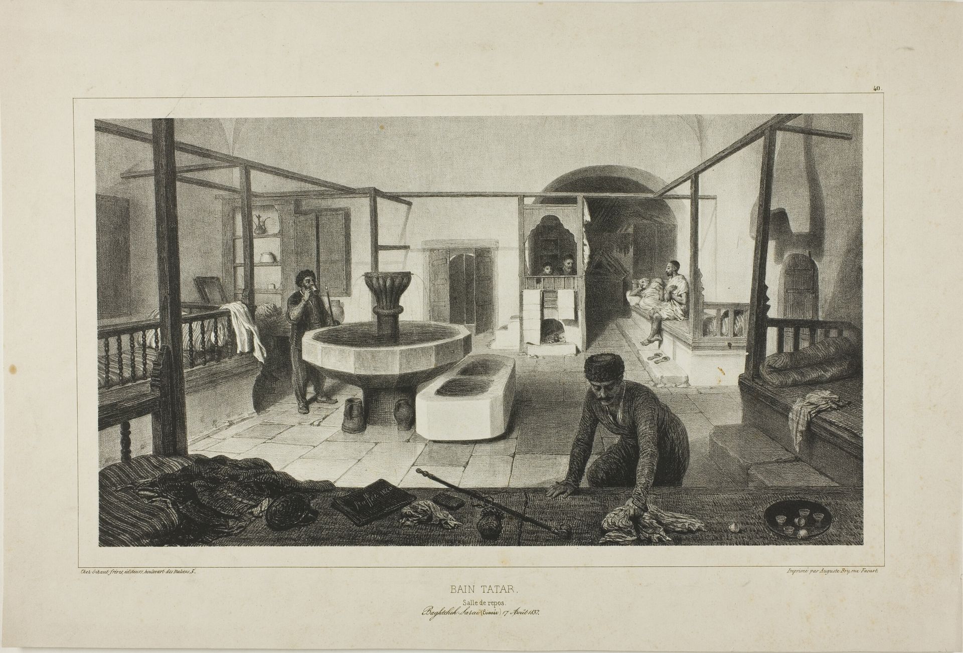 Tartar Bath, Resting Room by Auguste Raffet