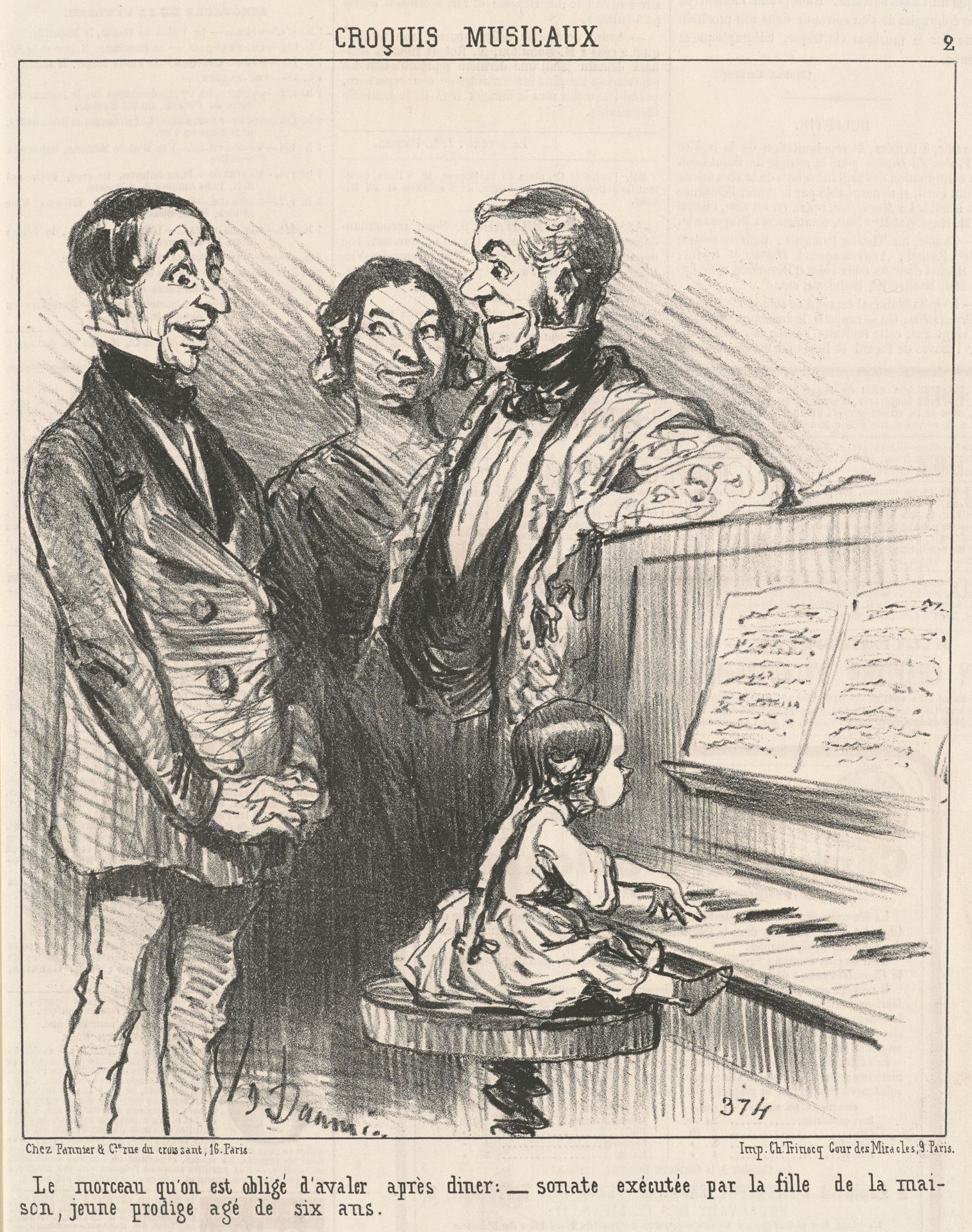Le morceau qu'on obligé d'avalier ... by Honoré Daumier