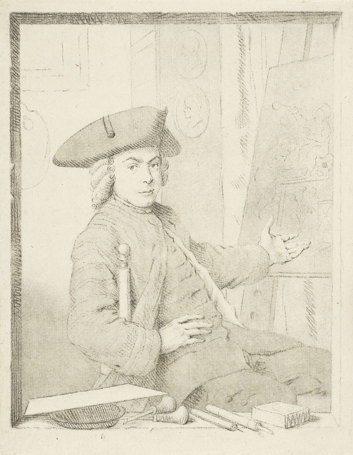 Zelfportret van Cornelis van Noorde by Cornelis van Noorde