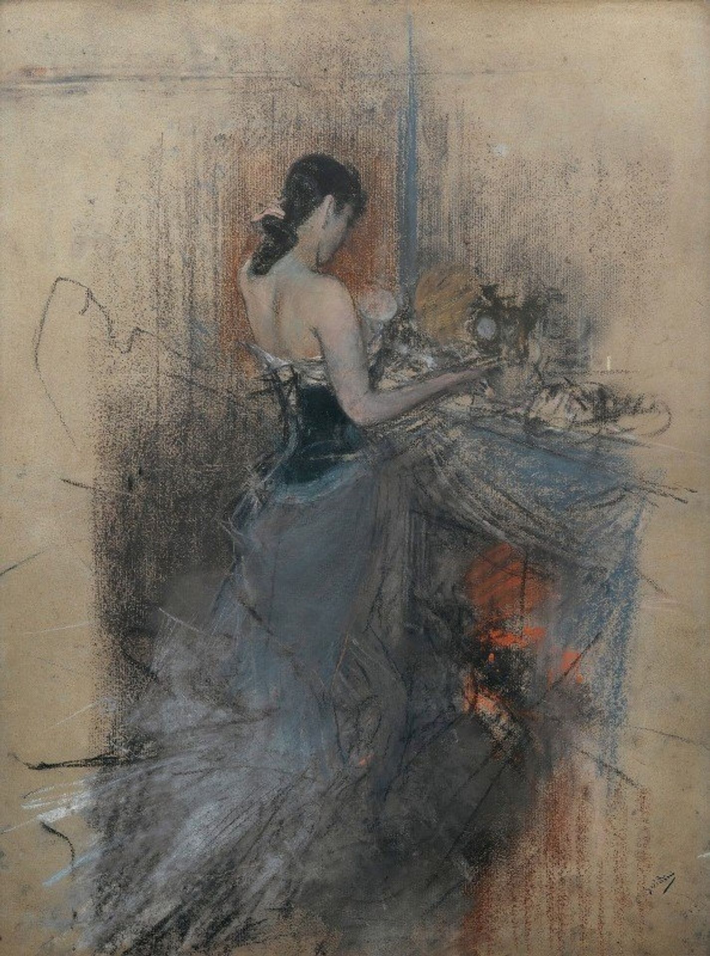 By The Fireside by Giovanni Boldini