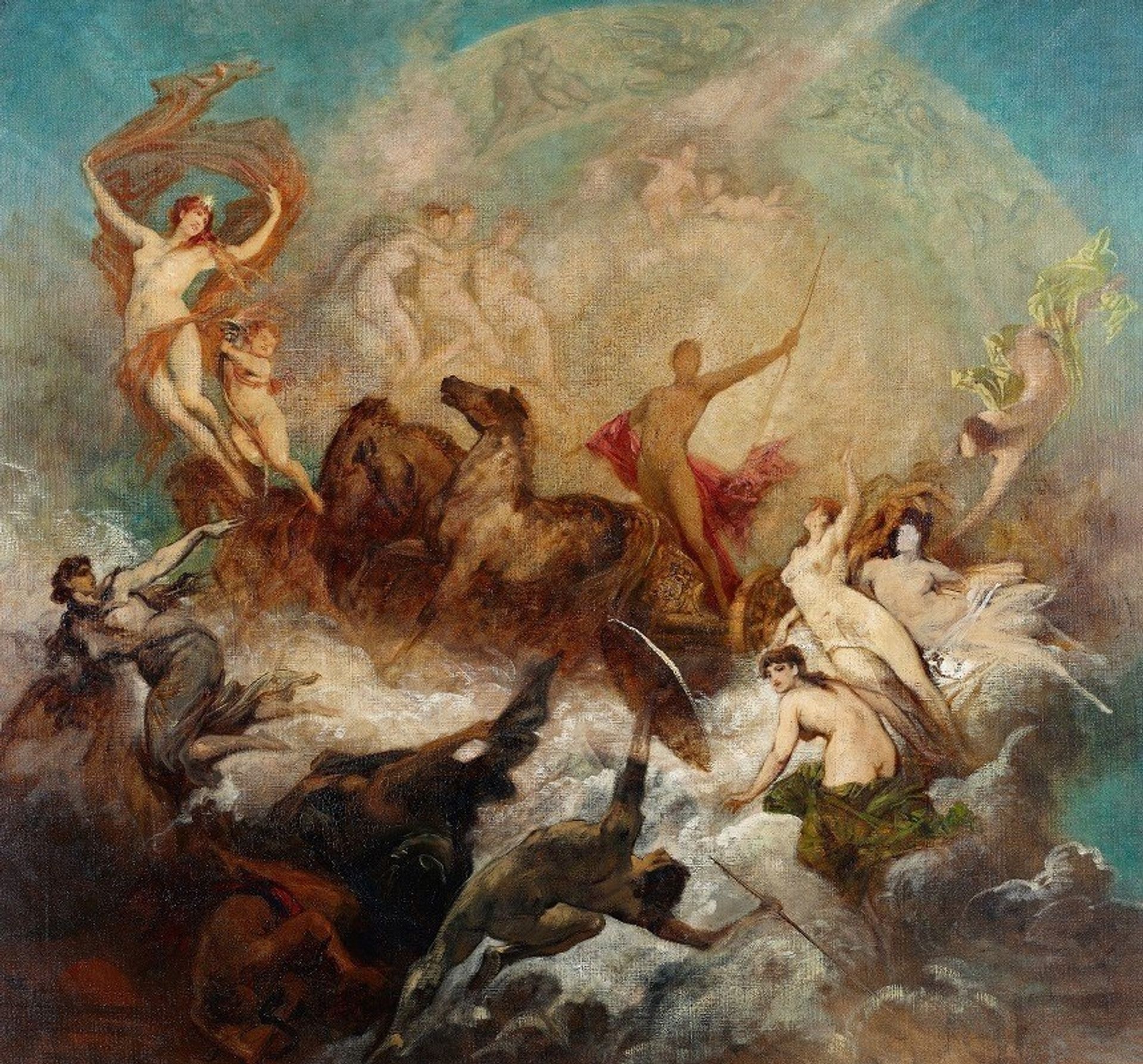 The victory of light over darkness by Hans Makart