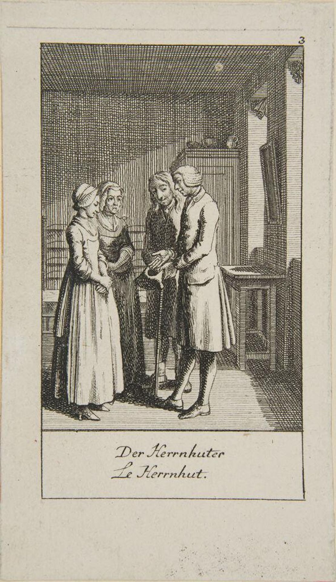 Illustration for "Wedding Proposals": The Moravian by Daniel Nikolaus Chodowiecki
