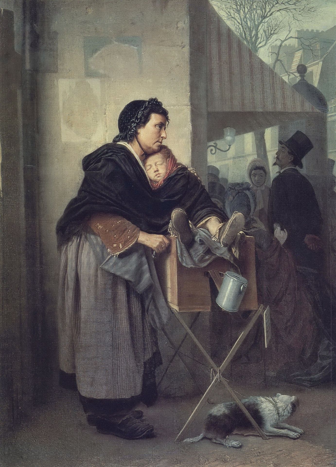 Organ Grinder in Paris by Vasily Perov