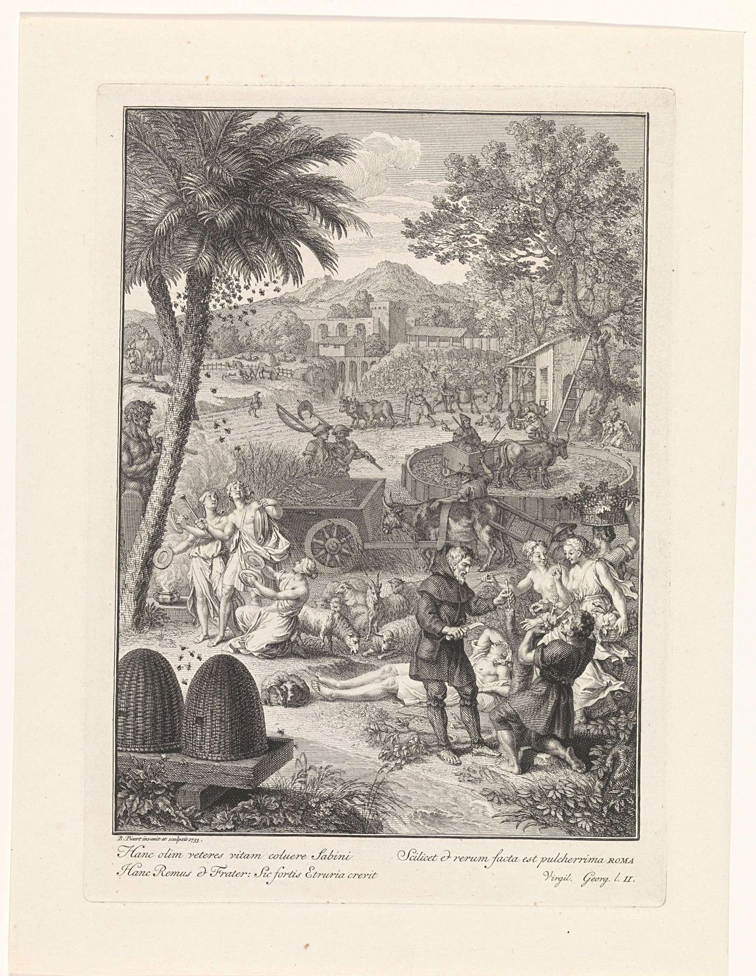 Allegorie op de landbouw by Bernard Picart