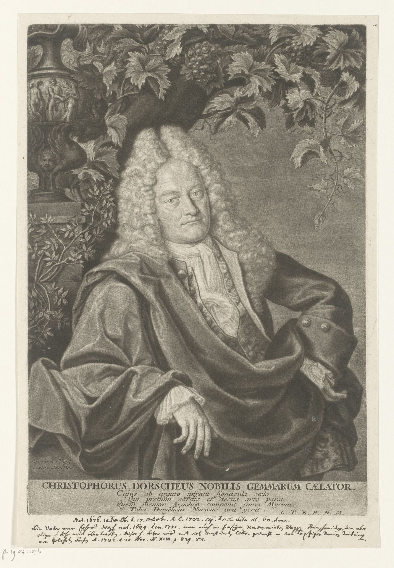 Portret van Christoph Dorsch by Bernhard Vogel