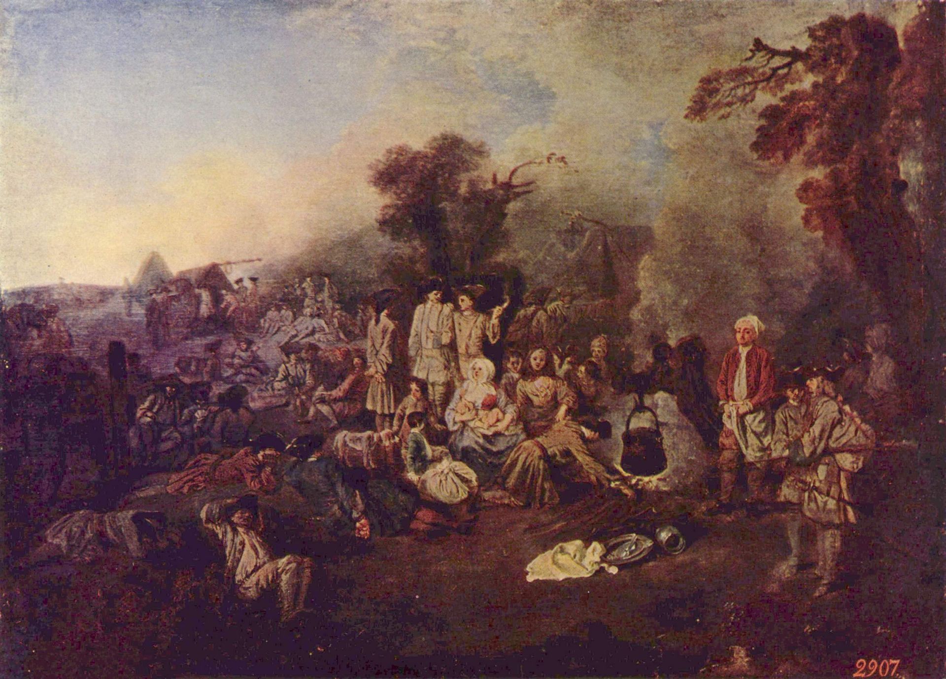 The Camp by Jean-Antoine Watteau